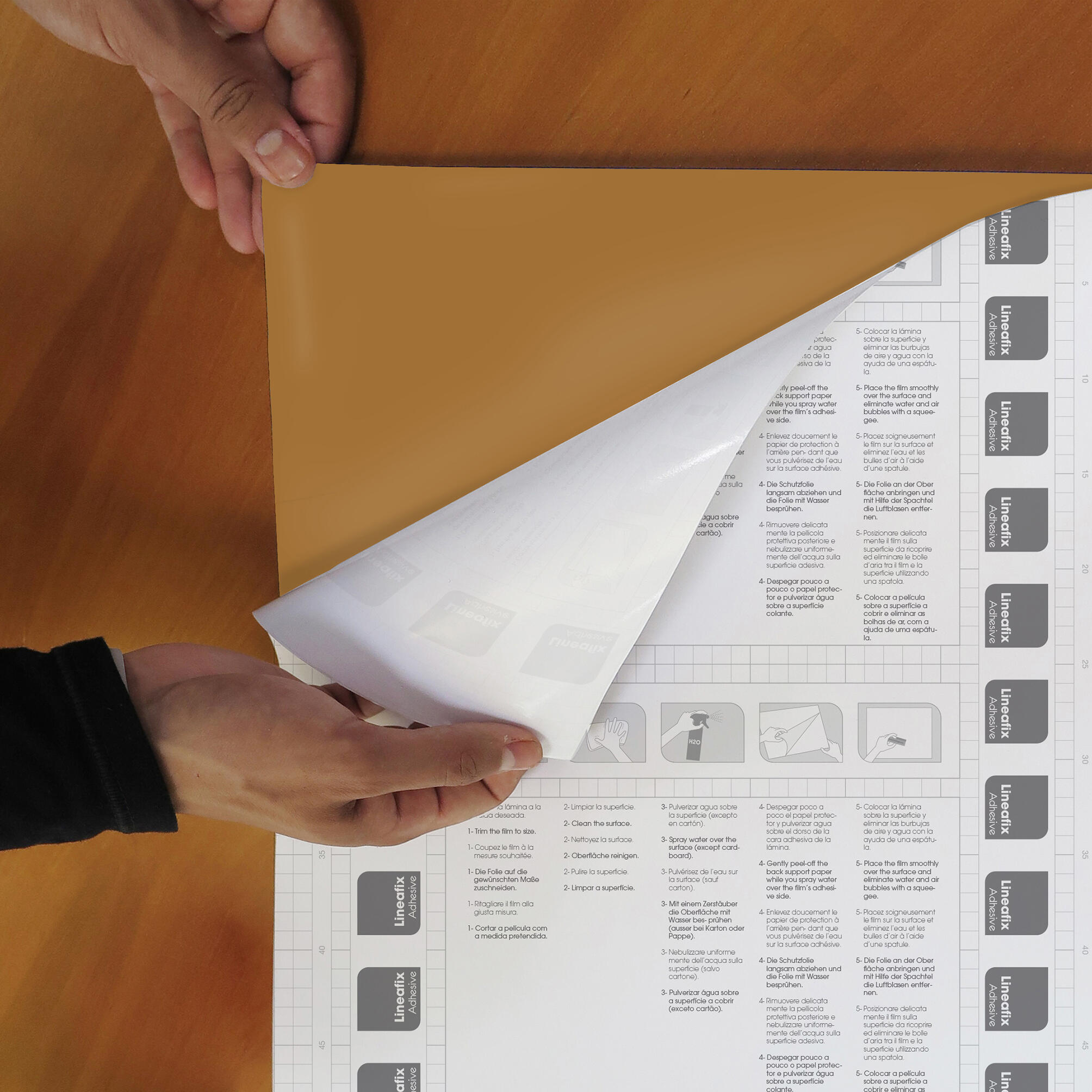 Rolo adesivo decorativo liso cinzento 90x2m - 4