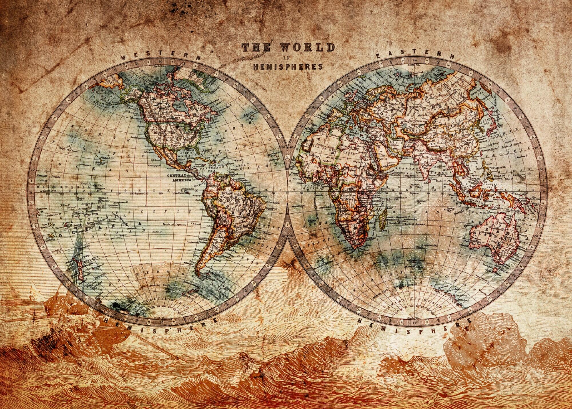 Tela impressa MAPA MUNDO - 2