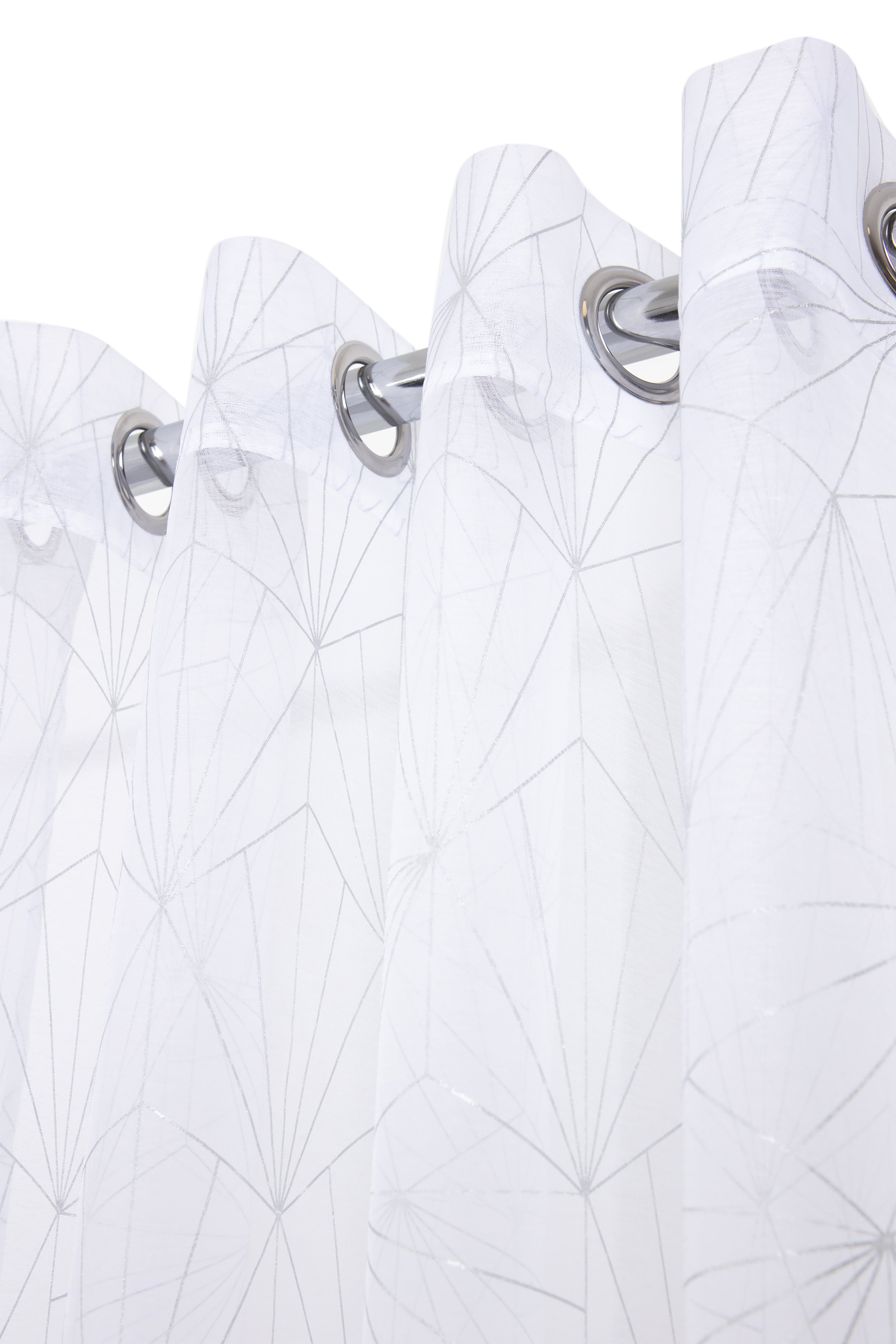 Cortinado ILHOS LUCIANA BRANCO/PRATA - 4