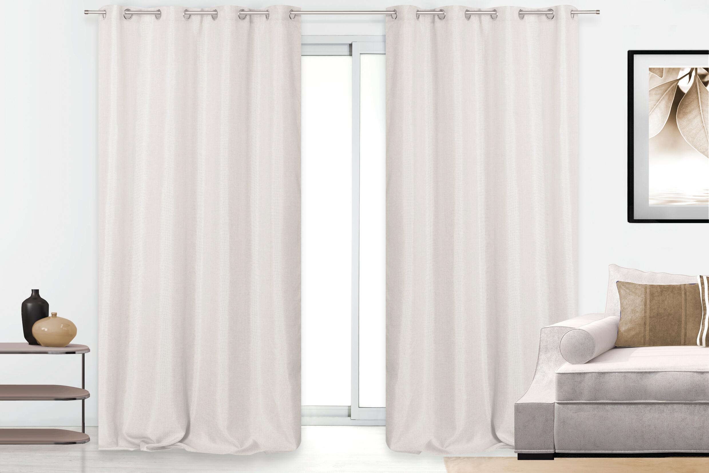 Cortinado ilhós Copenhague 140x260cm cru - 2