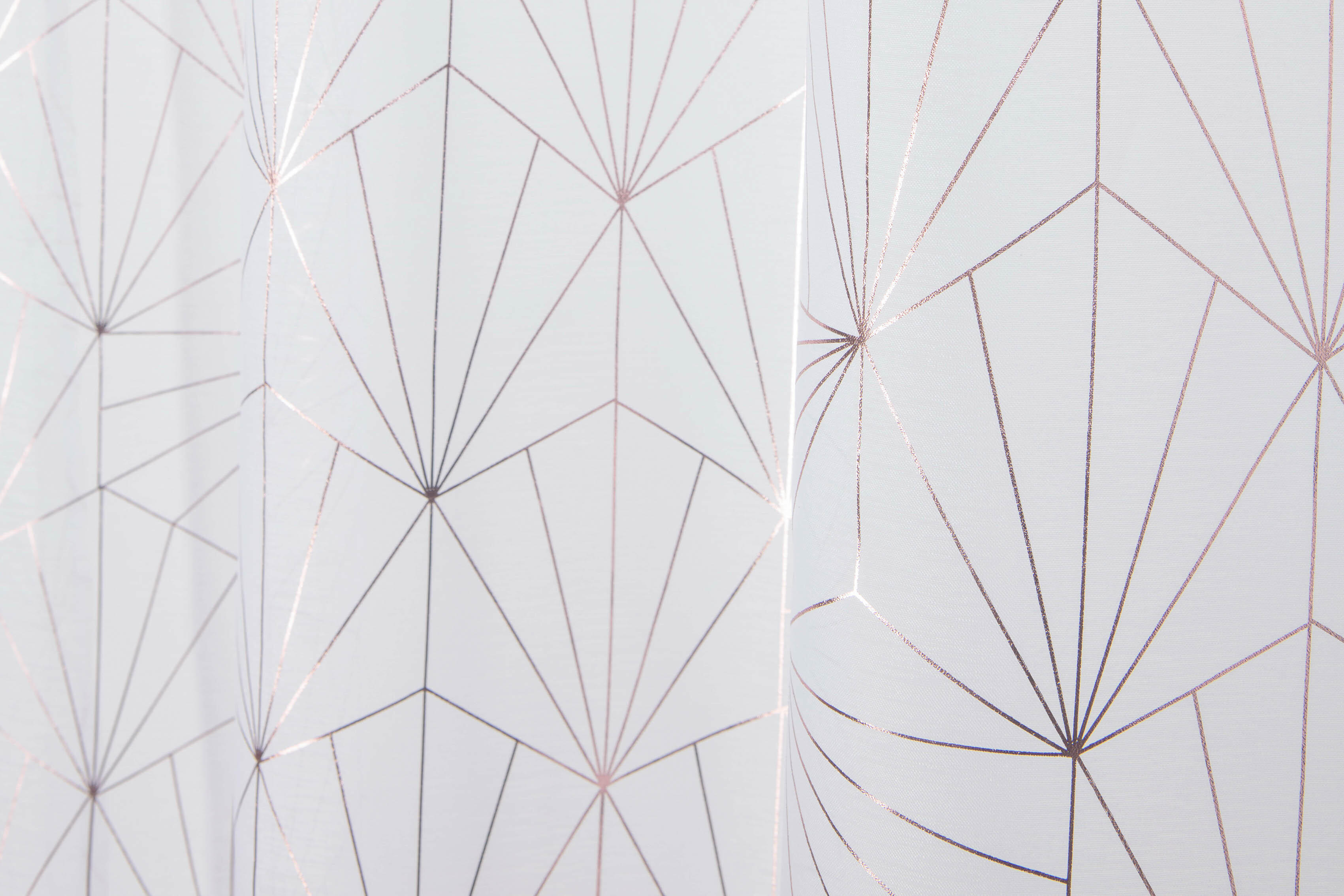 Cortinado ilhós Luciana 140x280cm branco rosa - 4