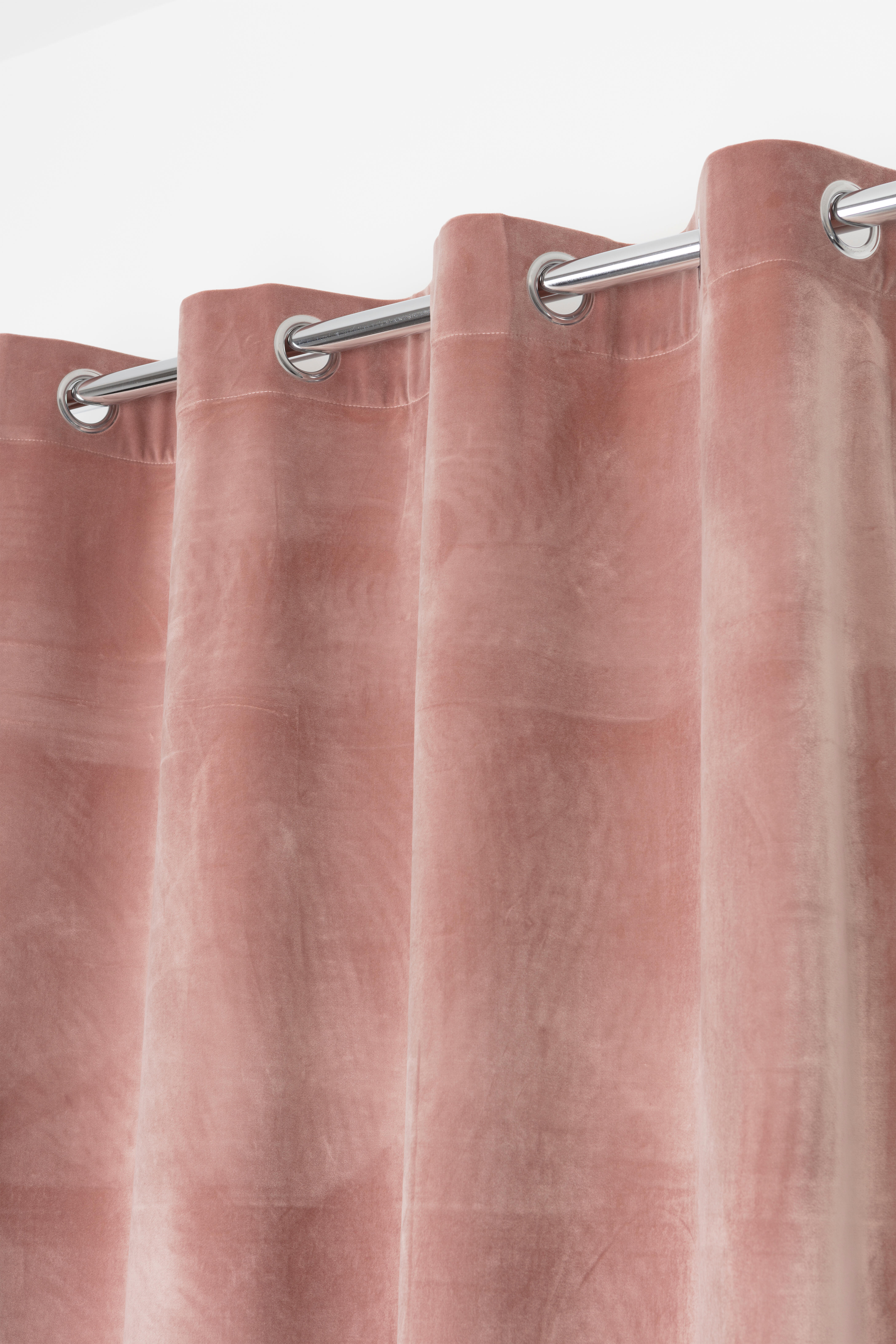 Cortinado ilhós Misty 135x260cm rosa - 2