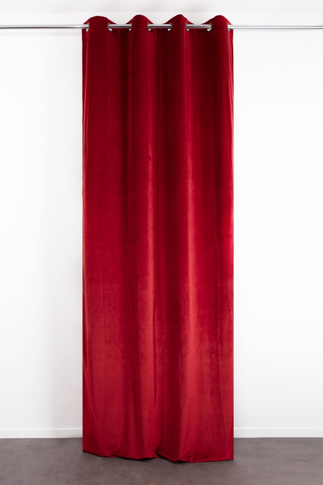 Cortinado ilhós Misty 135x280cm vermelho
