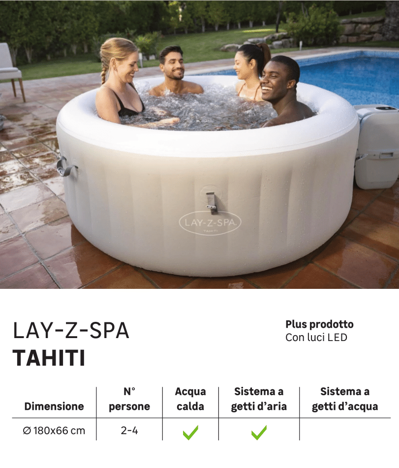 Jacuzzi insuflável BESTWAY SPA TAHITI 180X66CM - 9
