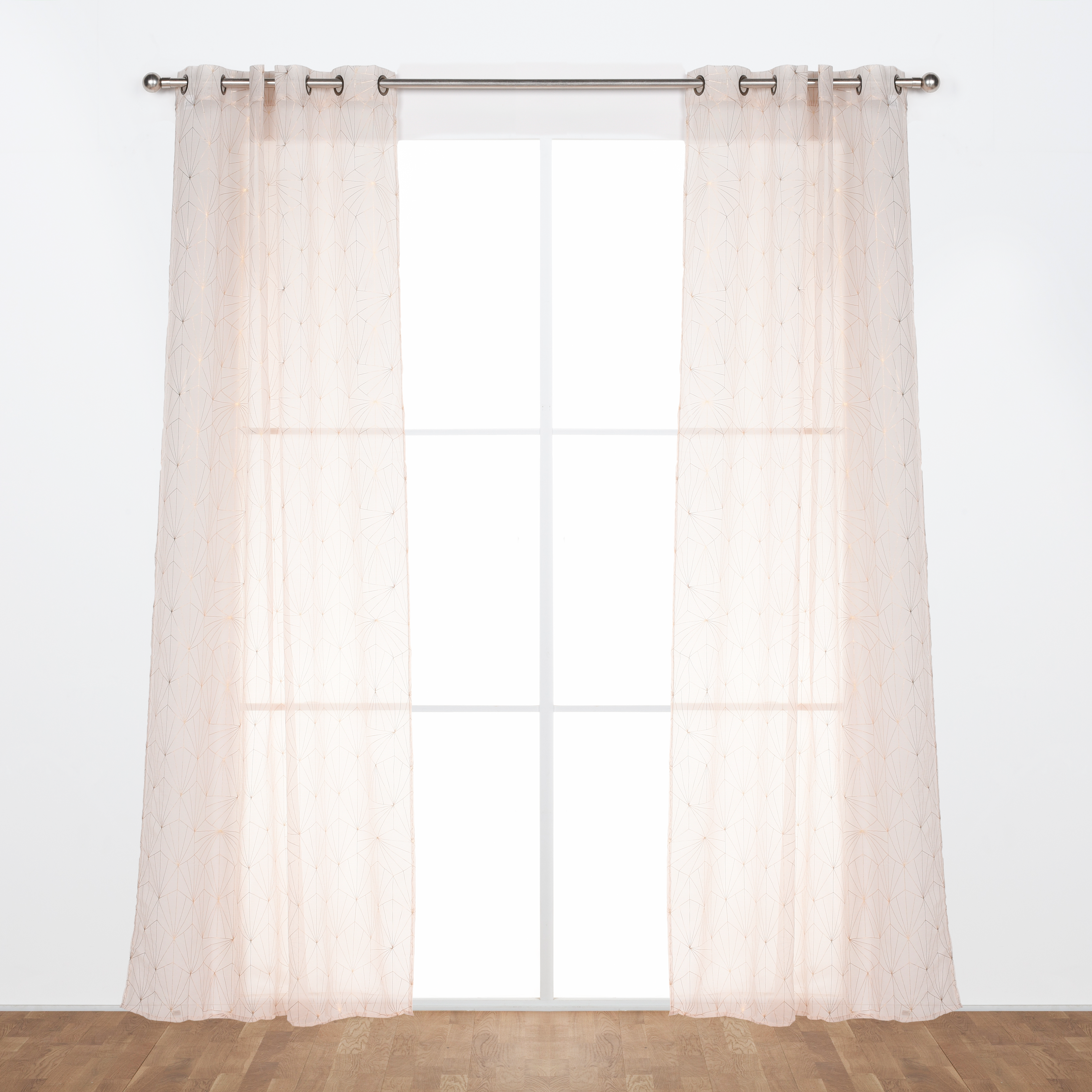 Cortinado ilhós Luciana 140x280cm bege ouro - 2
