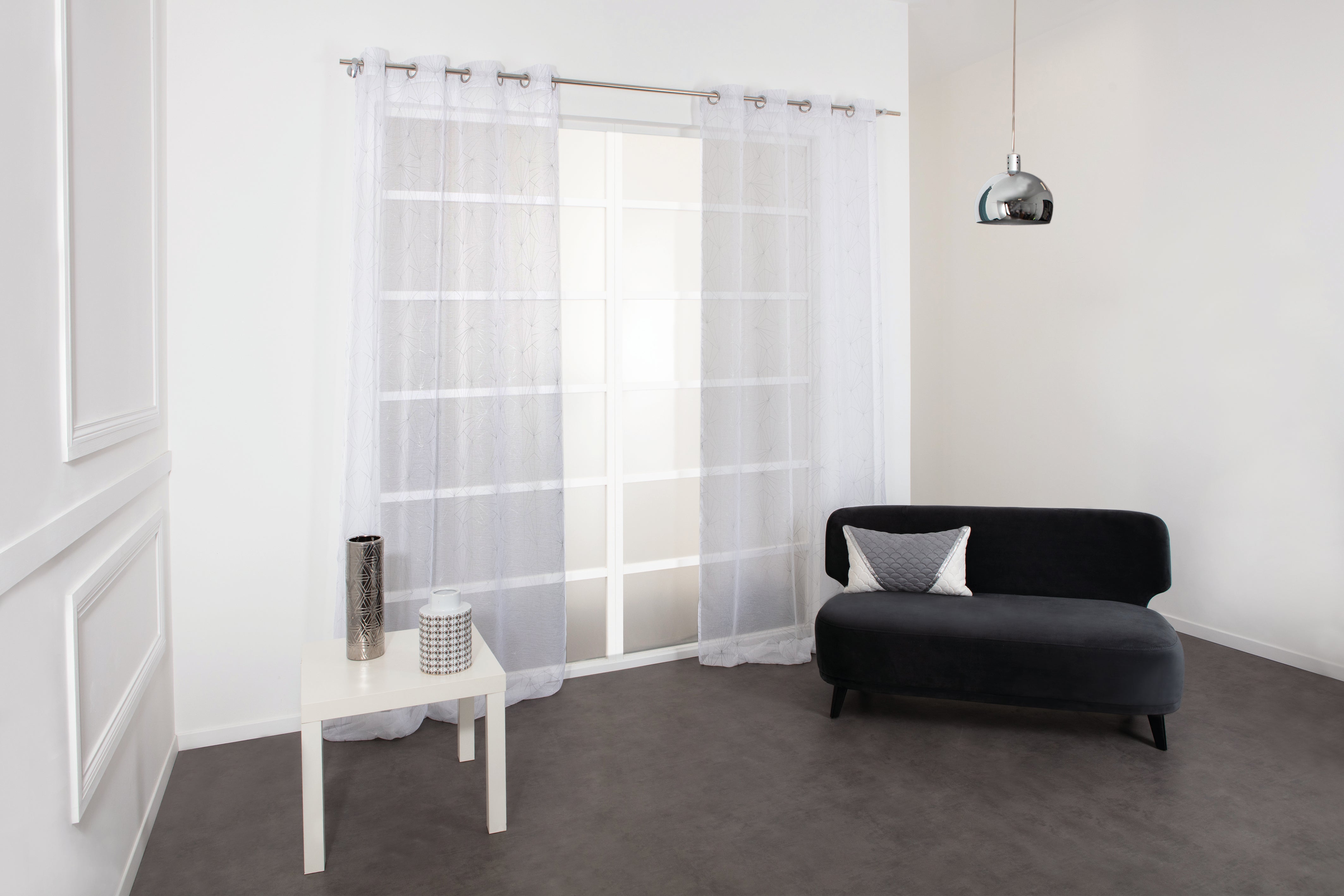 Cortinado ILHOS LUCIANA BRANCO/PRATA - 2