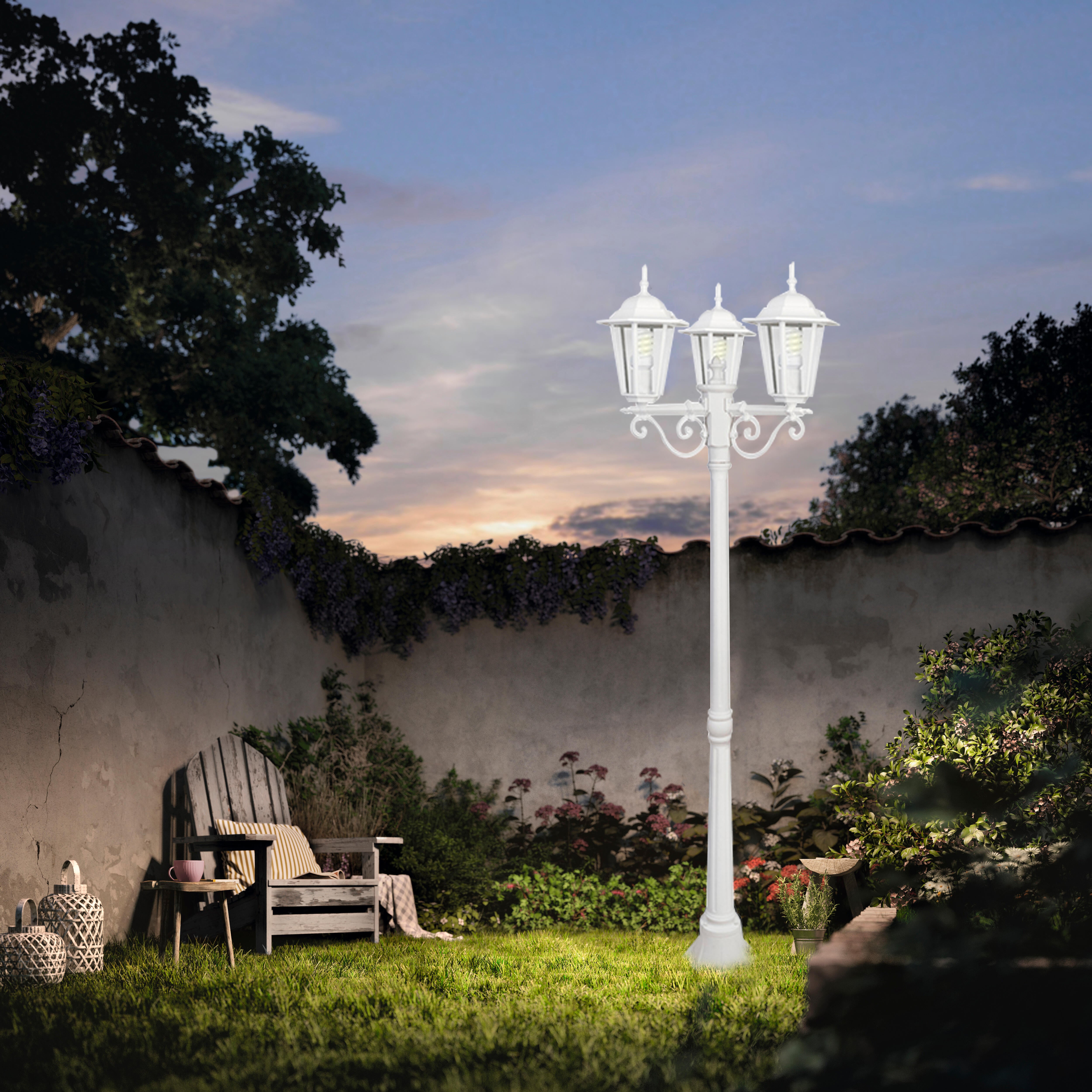 Lampione da giardino, Laterna H 192 cm, bianco, IP44 EGLO - 2