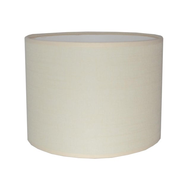 Abajur cilíndrico liso nº6 branco marfim 40x20 cm Inspire