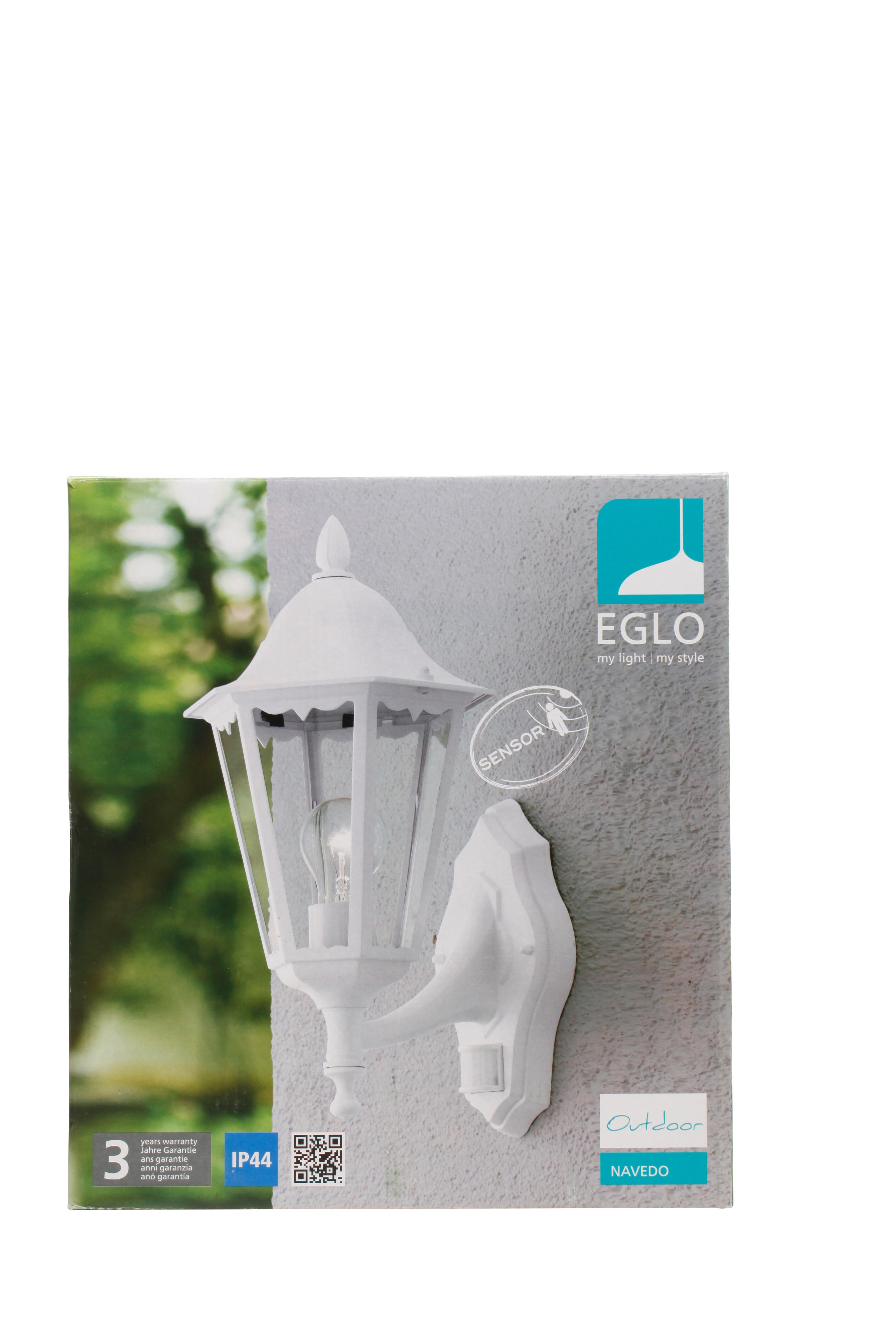 Applique classico da esterno Navedo bianco con sensore di movimento IP44 E27 EGLO - 3