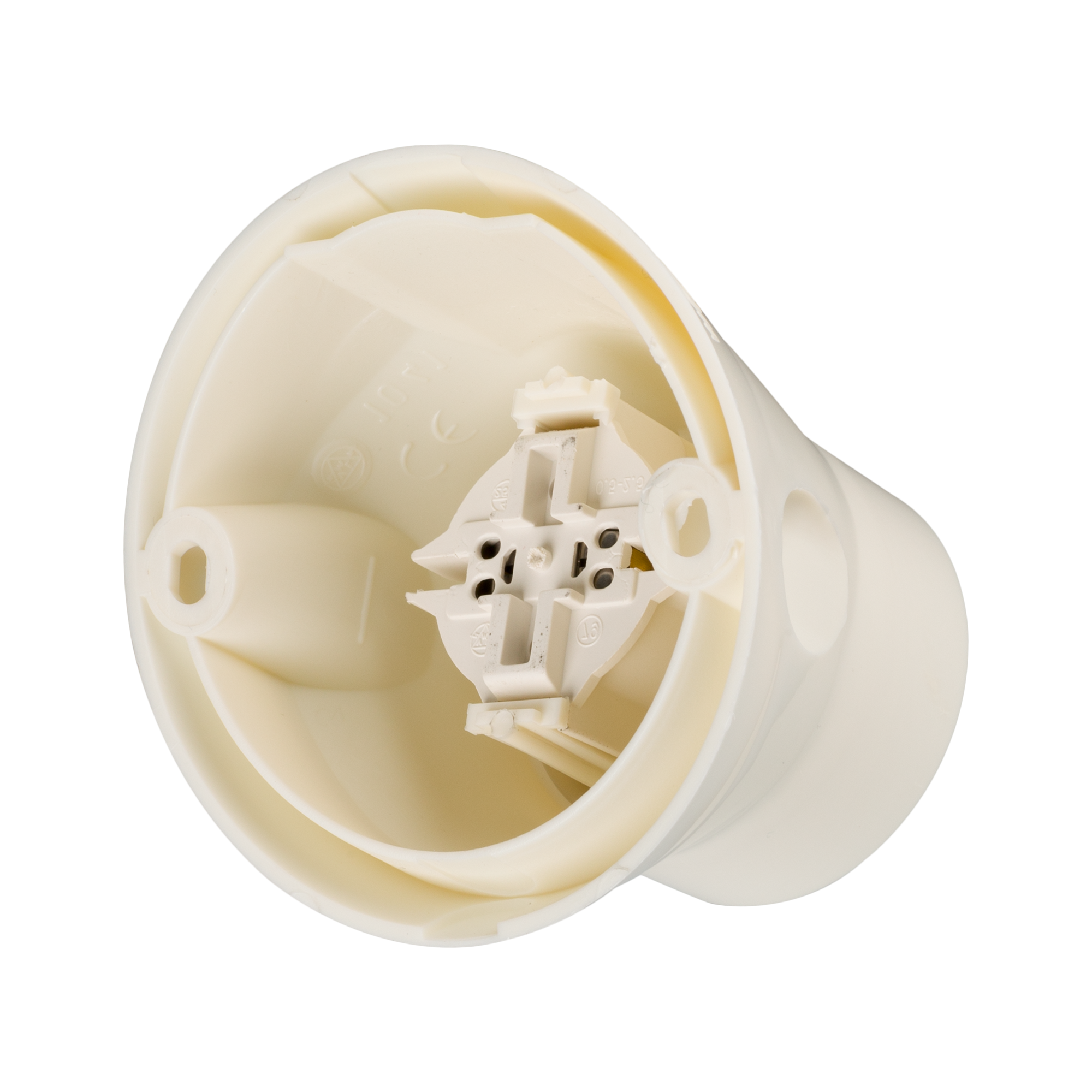 Suporte e27 branco base curva gsb - 3