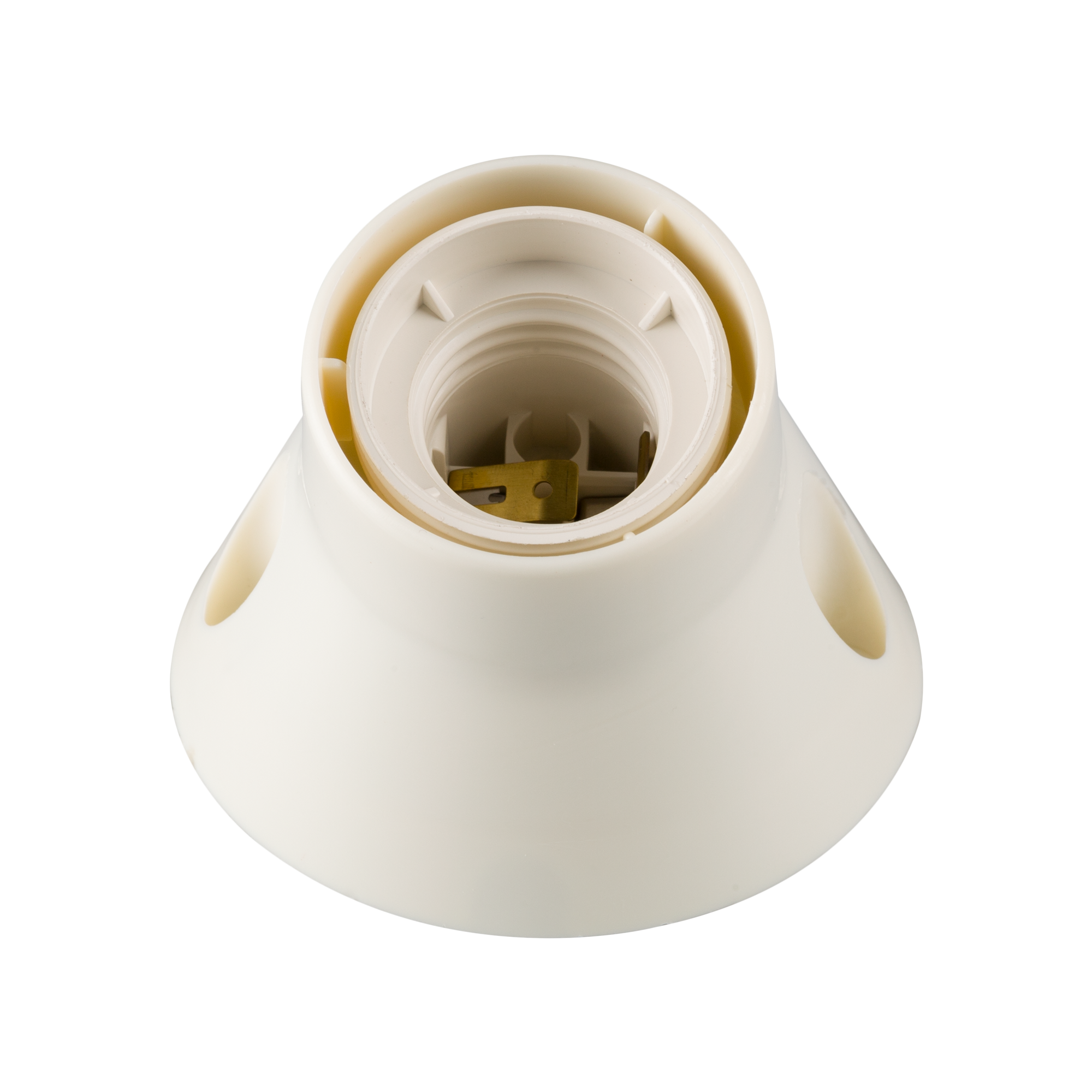 Suporte e27 branco base curva gsb - 2