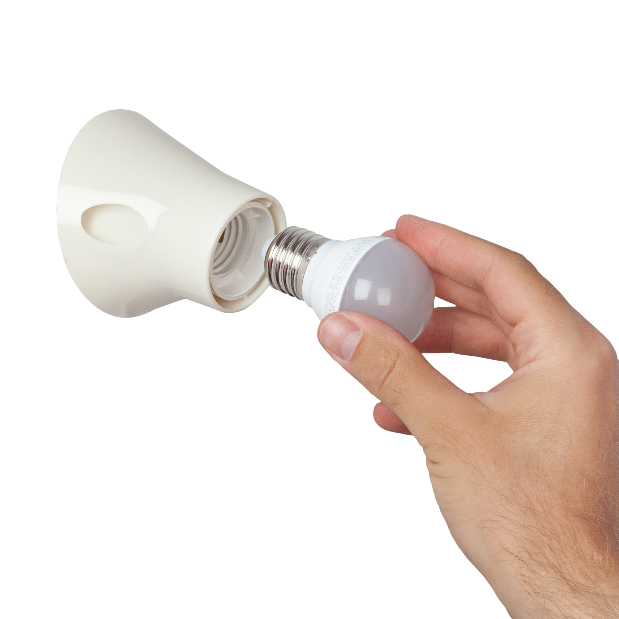Suporte e27 branco base curva gsb - 4