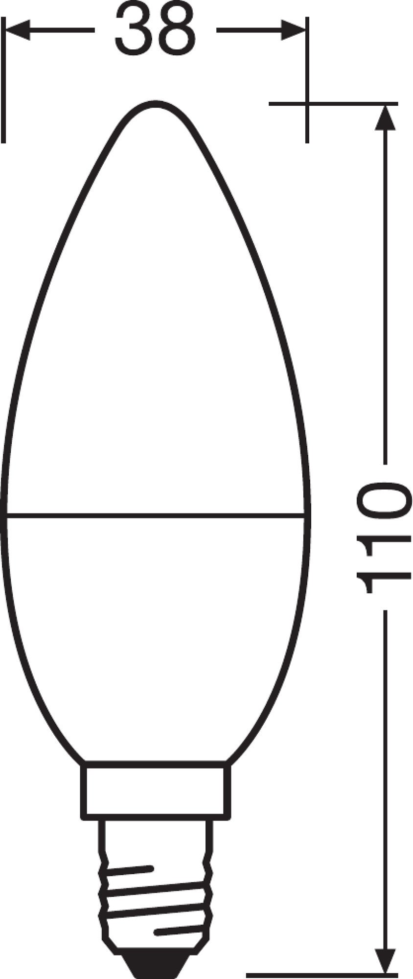 Lâmpada led vela E14 806 Lm 6500 K branco Osram
 - 3