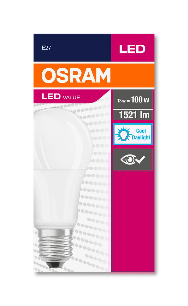 Lâmpada LED E27 standard 1521 lm luz branco frio Osram