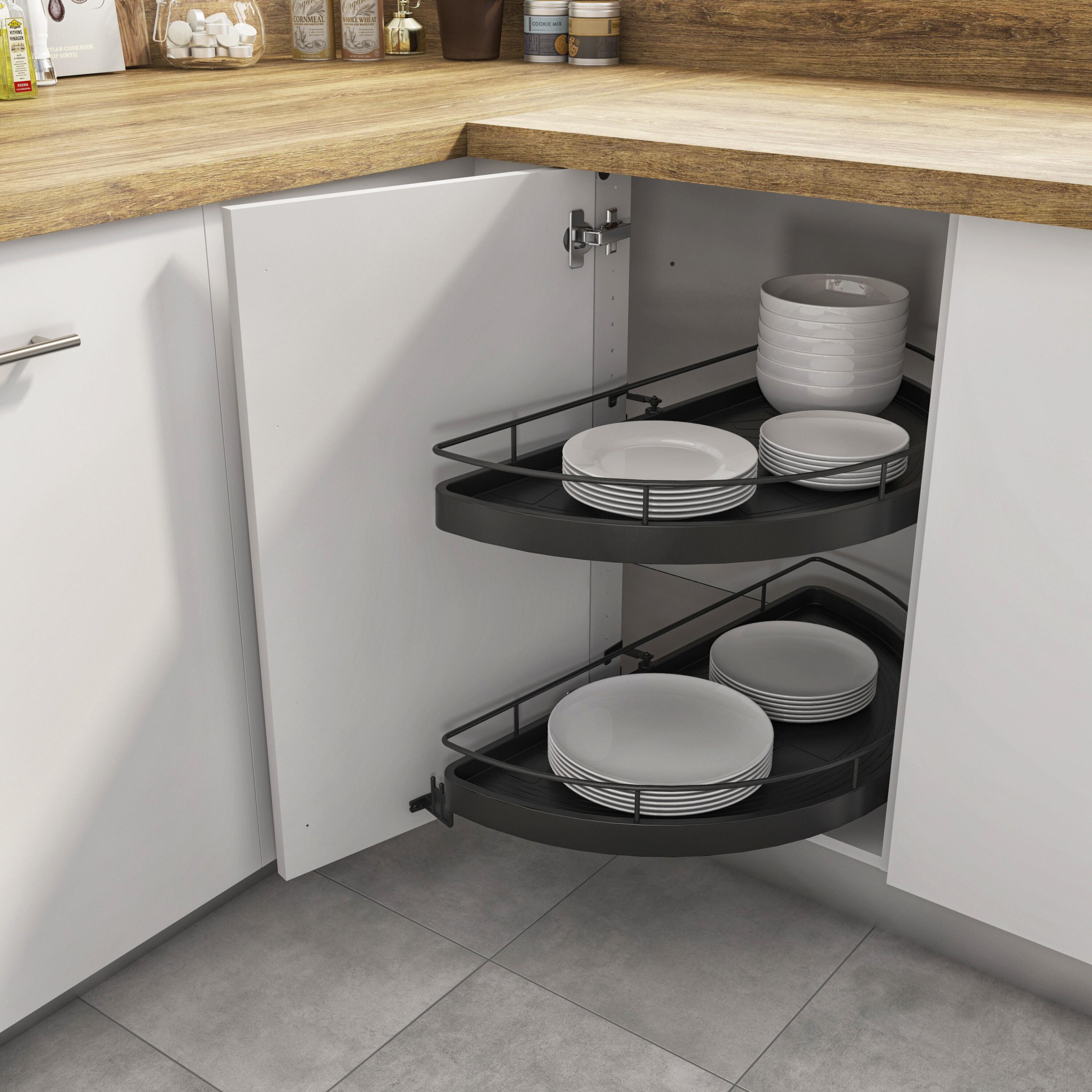 Rangement d'angle, demi-lune pour meuble d'angle bas - 2