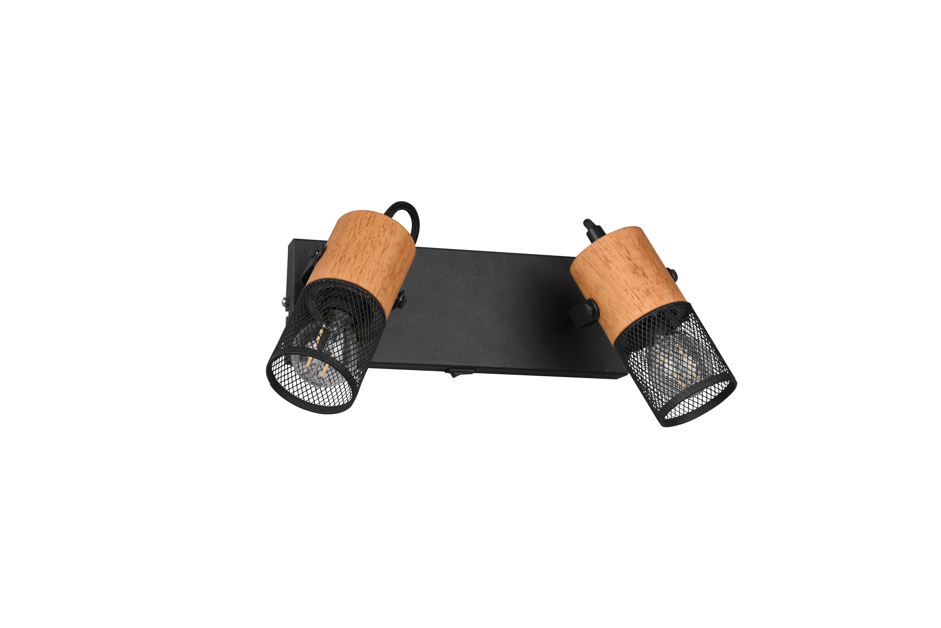 Candeeiro de teto TOSH E14 2 luzes madeira/metal - 2