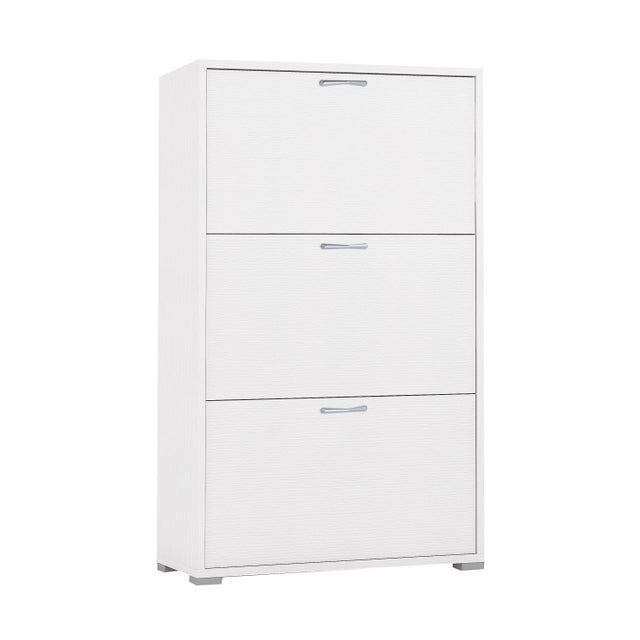 Scarpiera Puzzle 3 ante doppia profondità L 67 x H 112 x P 28 cm 18 paia, bianco