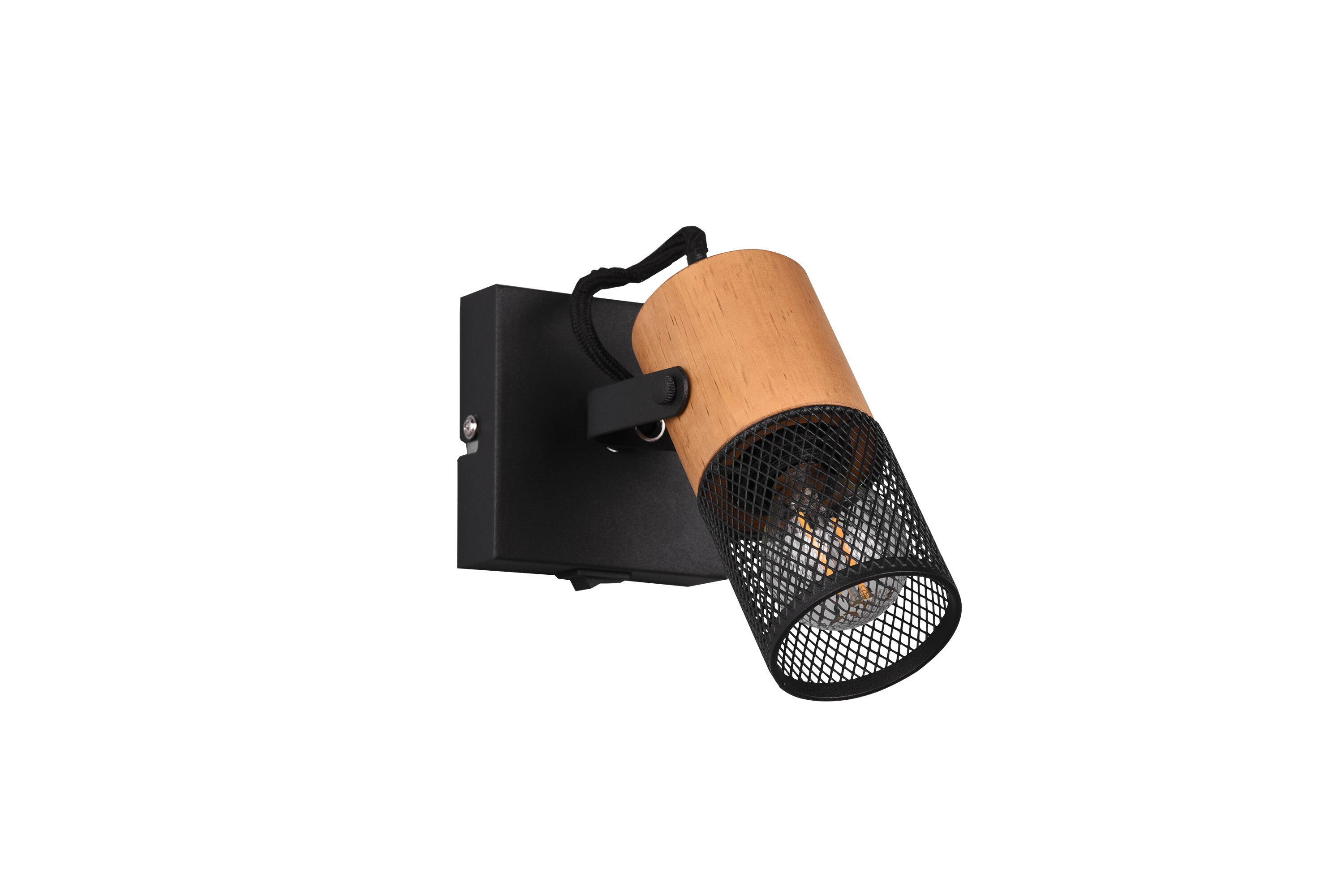 Candeeiro de teto TOSH E27 1 luz madeira/metal - 2