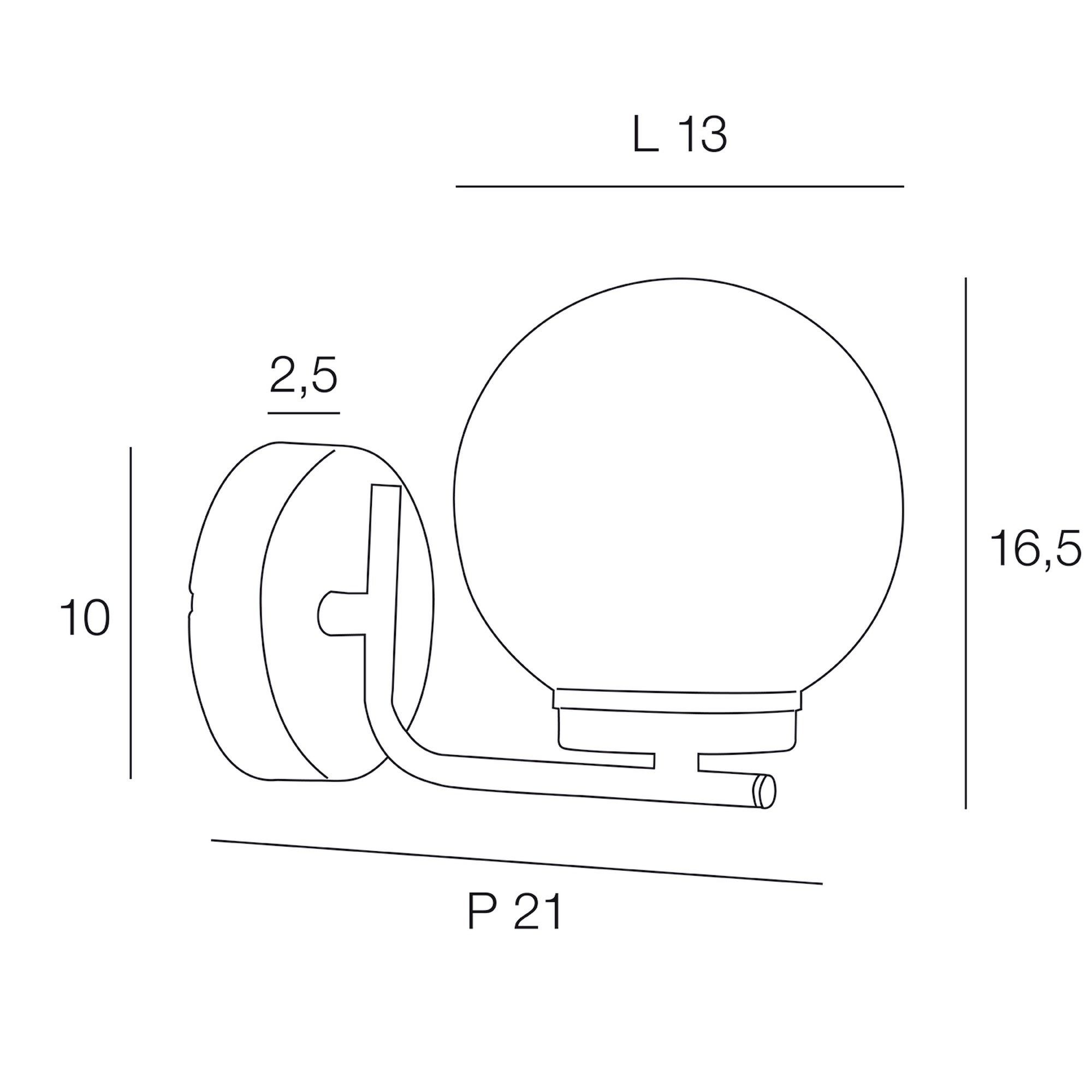 Candeeiro de parede com lâmpada Swann E14 1 luz cinza prateado - 3