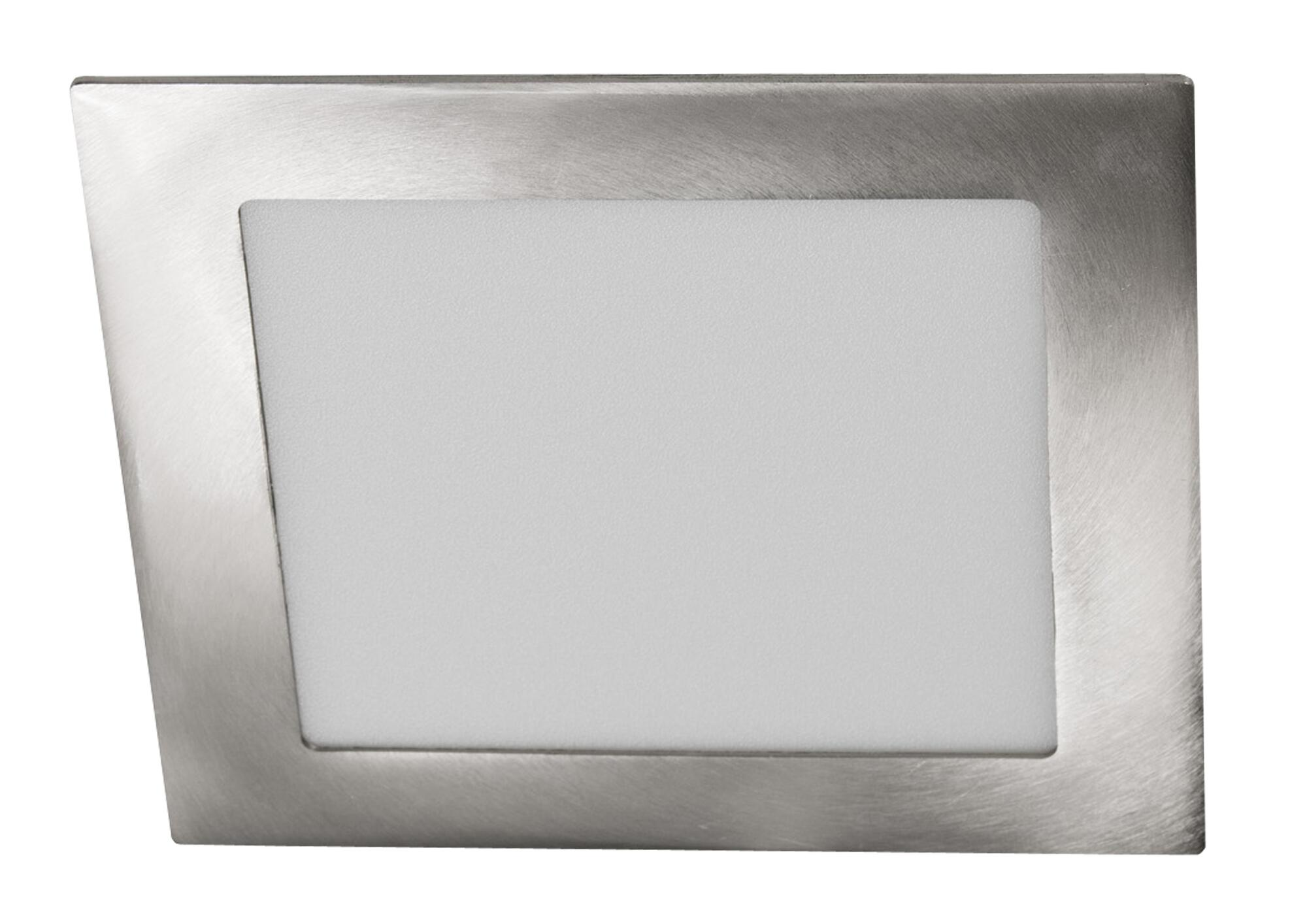 Foco led cuadrado gris / plata de 12w
