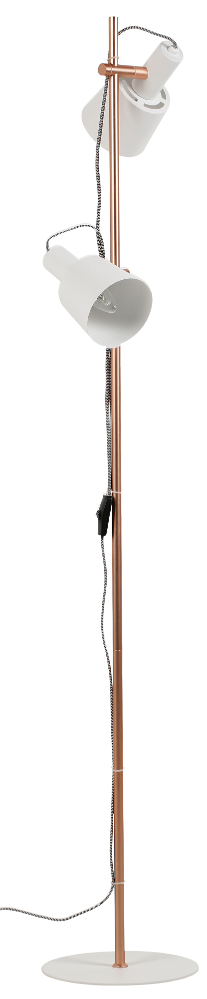 Candeeiro de pé HALDAR BRANCO/COBRE - 2