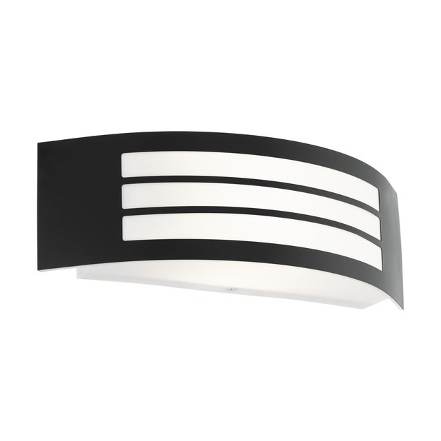 Applique moderno da esterno Leiros nero resistente all'acqua IP44 E27 EGLO