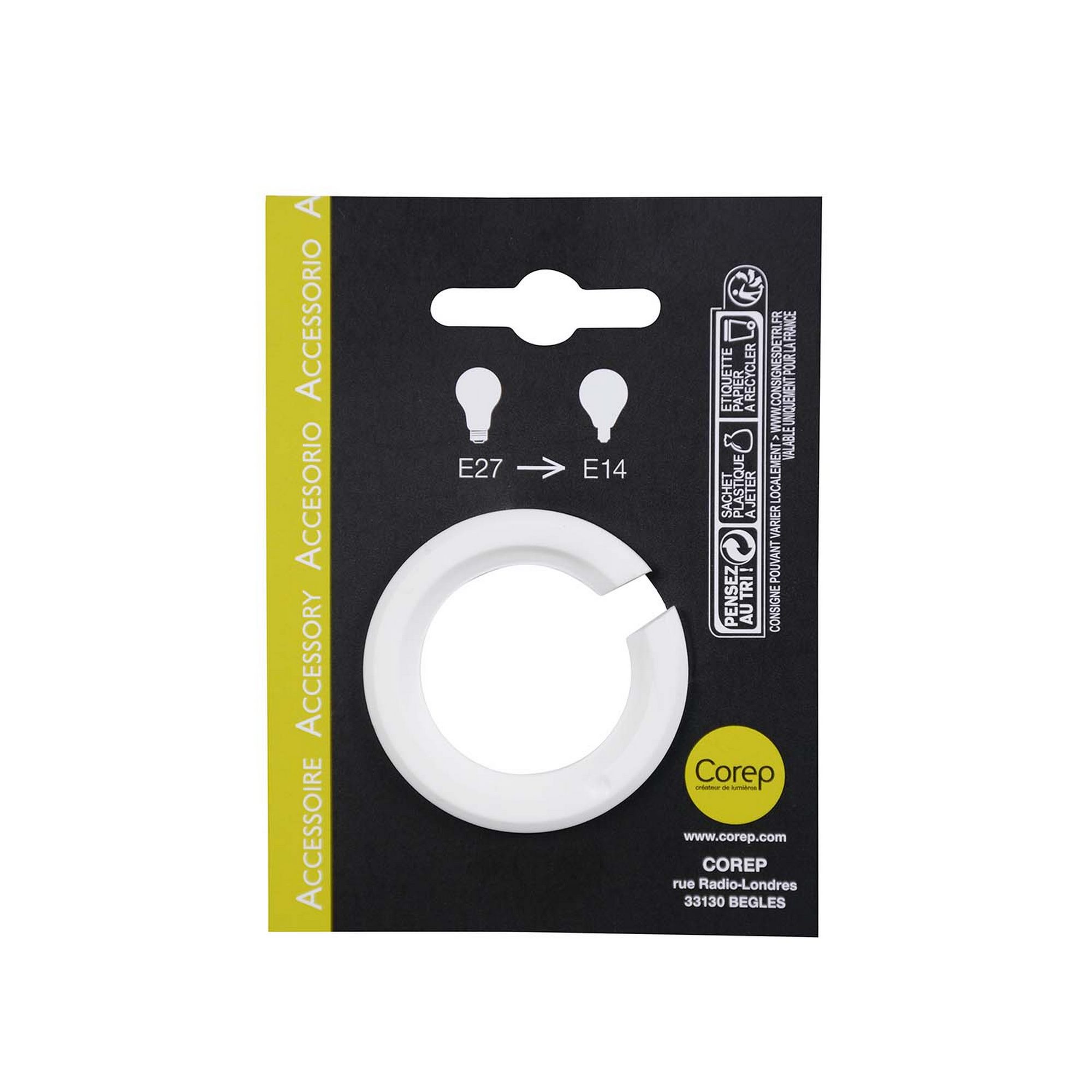 Redutor de lâmpada E27-E14 BRANCO - 3