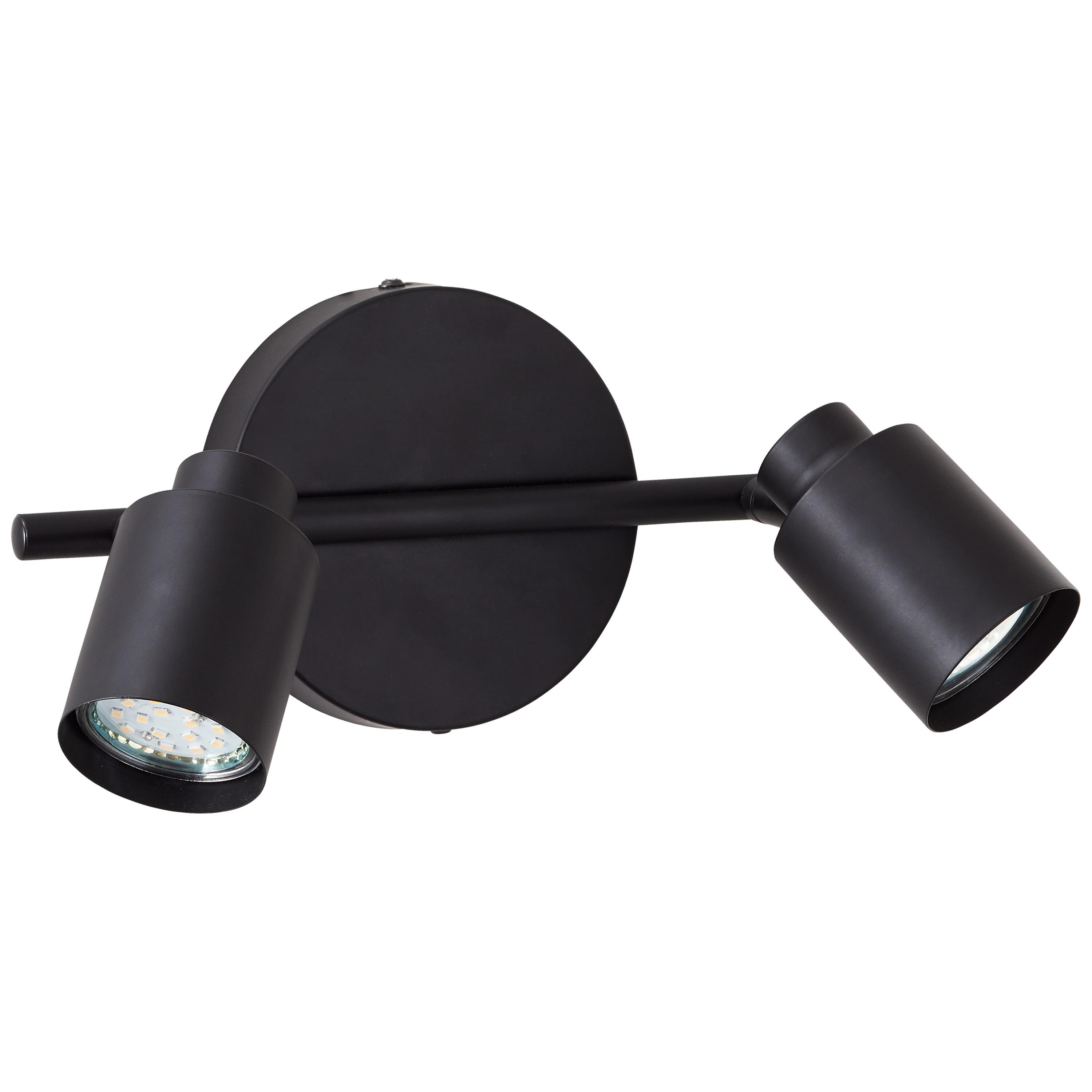 Foco decorativo INSPIRE TEKLA 2 LÂMPADAS GU10X2 METAL PRETO - 12