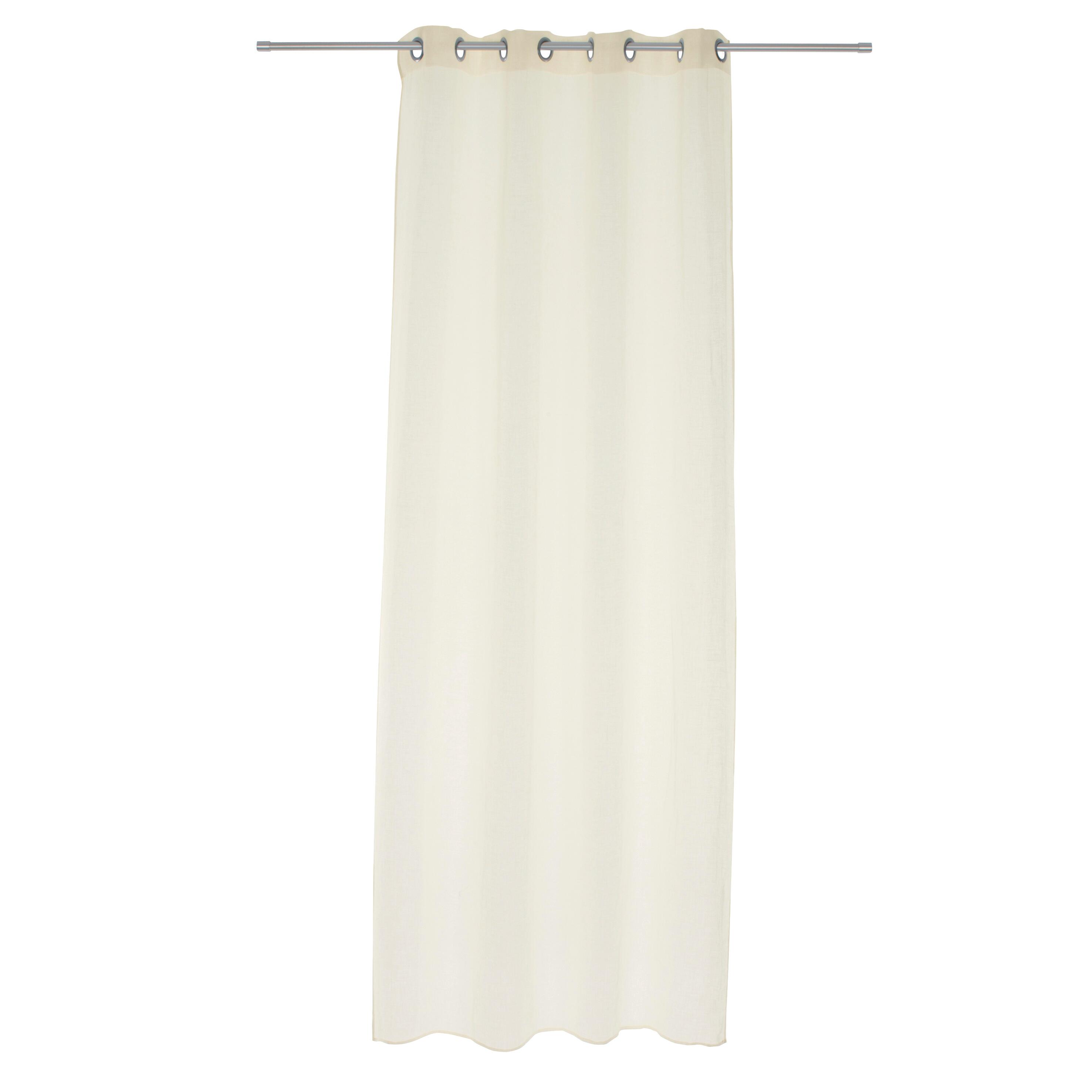 Tenda Voile de lin beige, occhiello 150x280 cm - 2