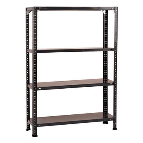 Estante metálica cinza 4 prateleiras 75x30x150 cm 50 kg Litan