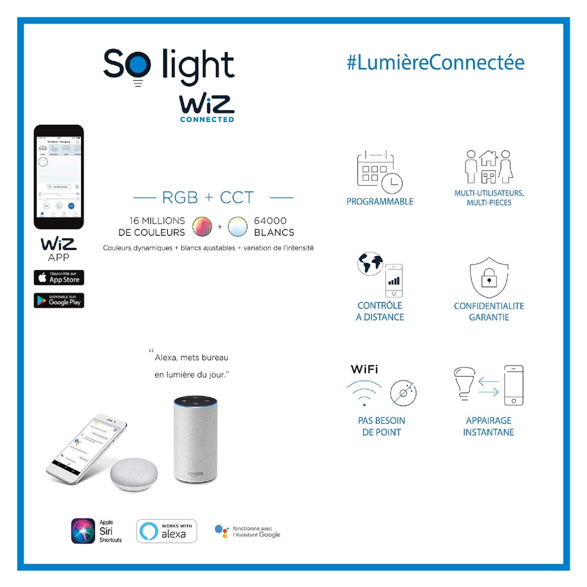 Lâmpada conectada lg95 colors tw e27 Solight Connected - 4