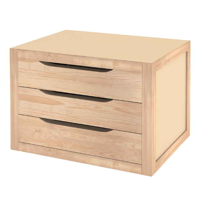 Bloco de gavetas 29.5X39X30CM 3 GAVETAS