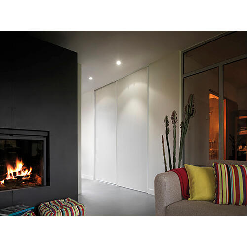 Kit 2 portas de correr roupeiro com calhas branco 60x250 cm Premier - 2