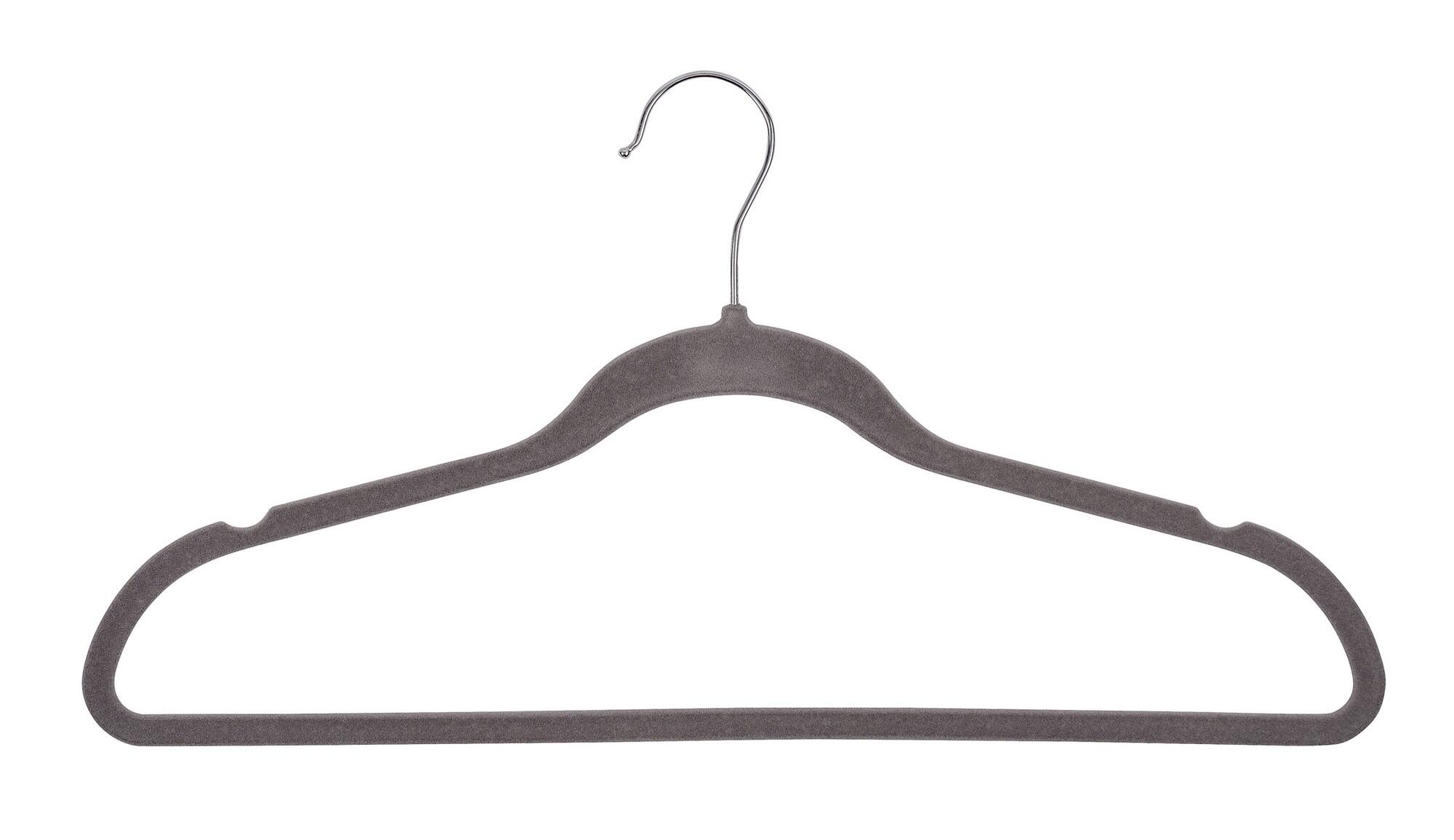 Pack 5 cabides veludo cinza - 2