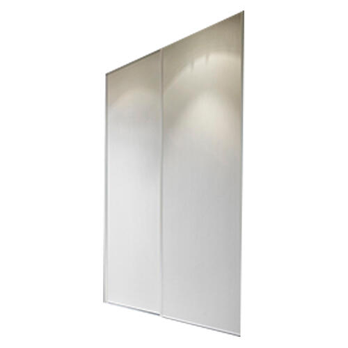 Kit 2 portas de correr roupeiro com calhas branco 60x250 cm Premier - 4