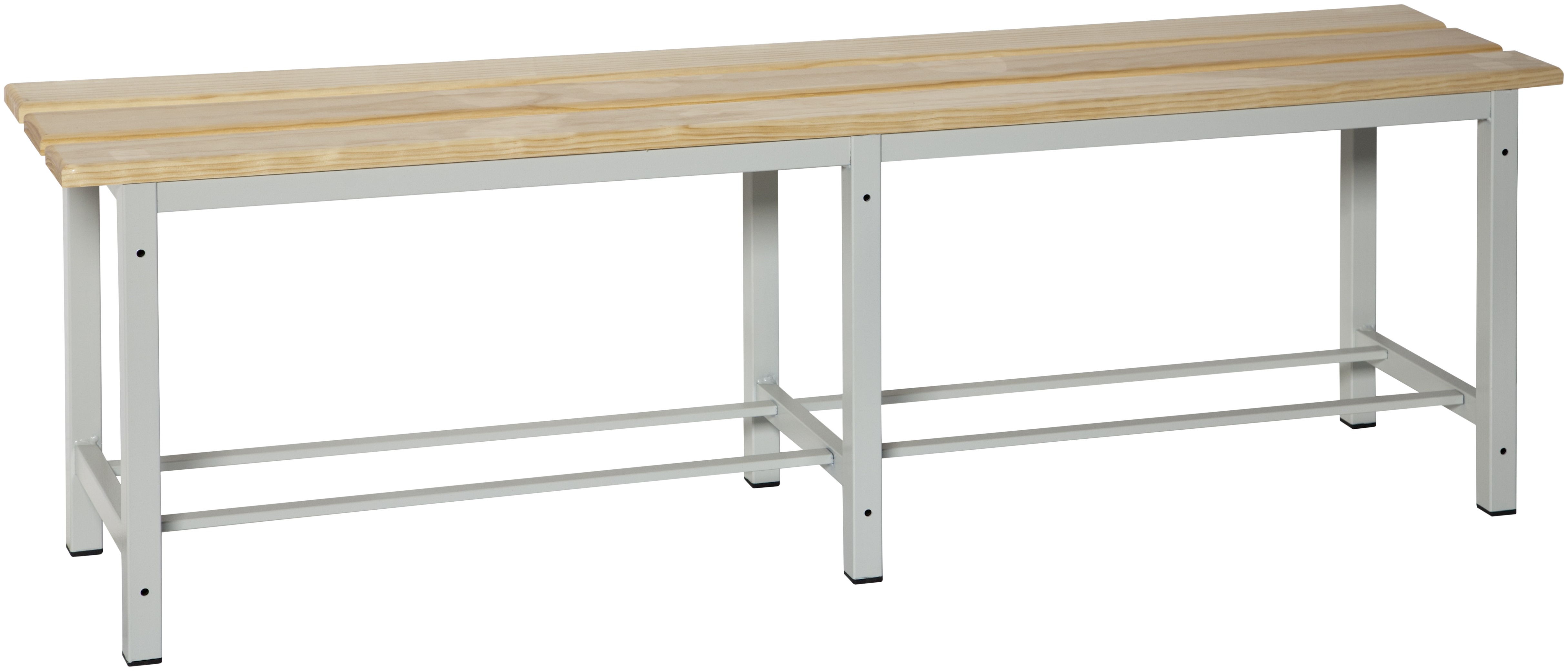 Banco de vestuario de madera montado 150x47,5x32 cm