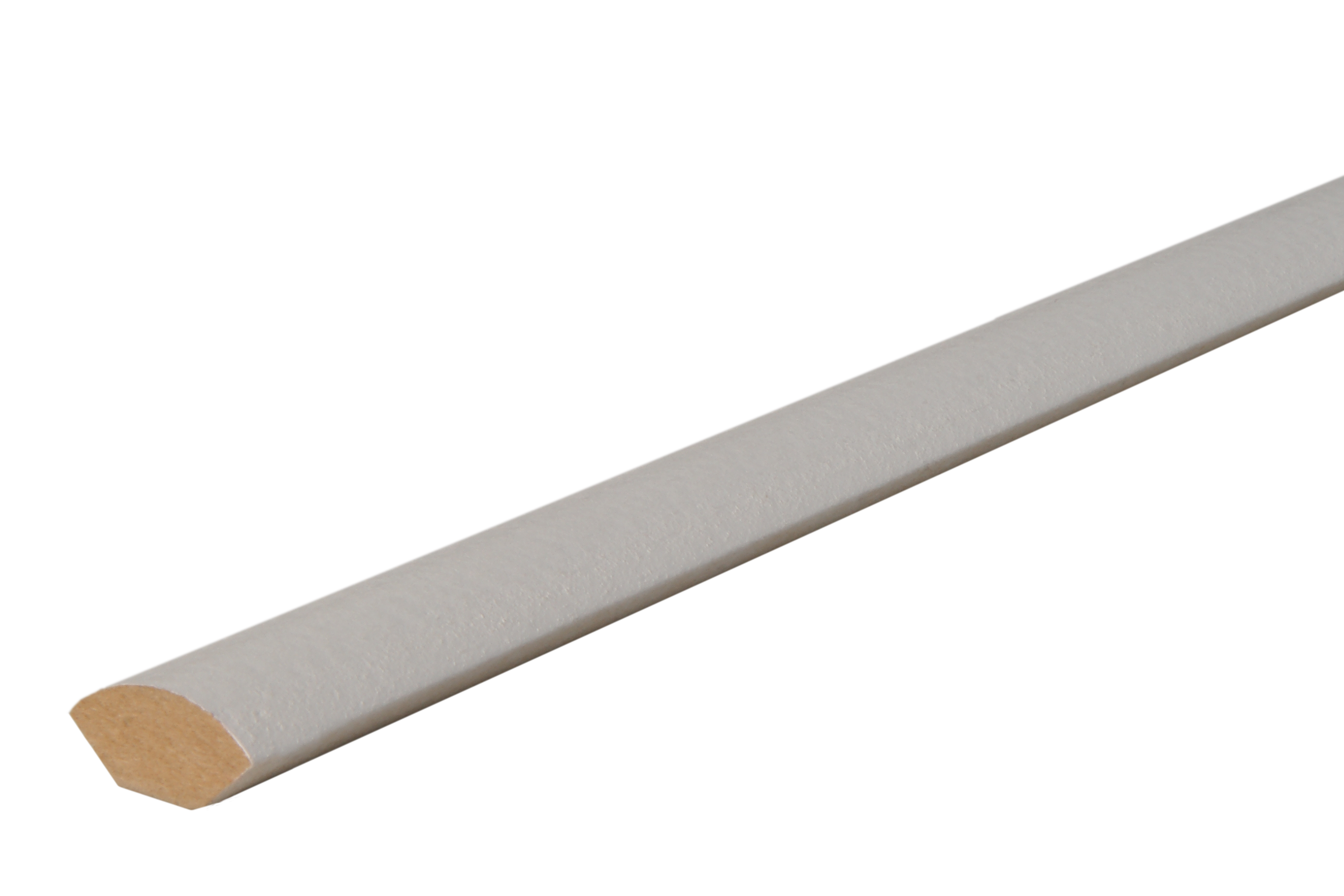 Quart-de-rond médium (MDF) arrondi blanc, 18 x 18 mm, L. 2.44 m - 2