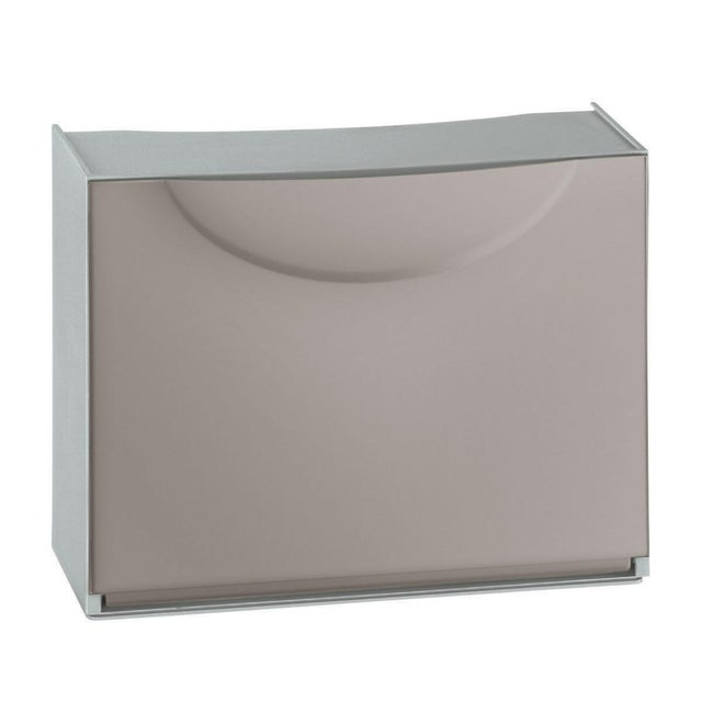 Scarpiera TERRY STORAGE Harmony box 1 anta apertura a ribalta, L 51 x H 39 x P 19 cm 3 paia, grigio e tortora
