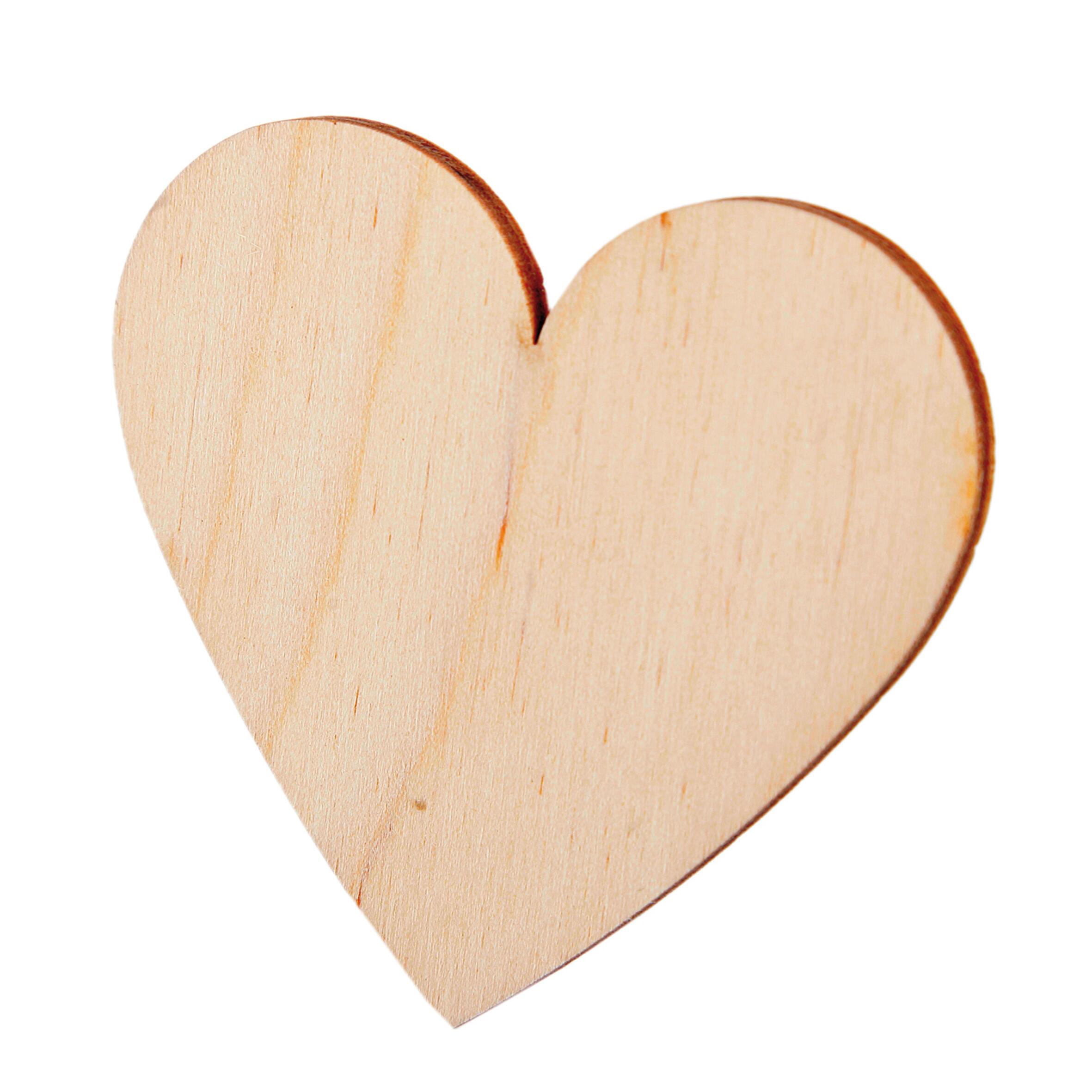 Targhetta Cuore in Legno con Due Cuoricini Personalizzata con Dedica