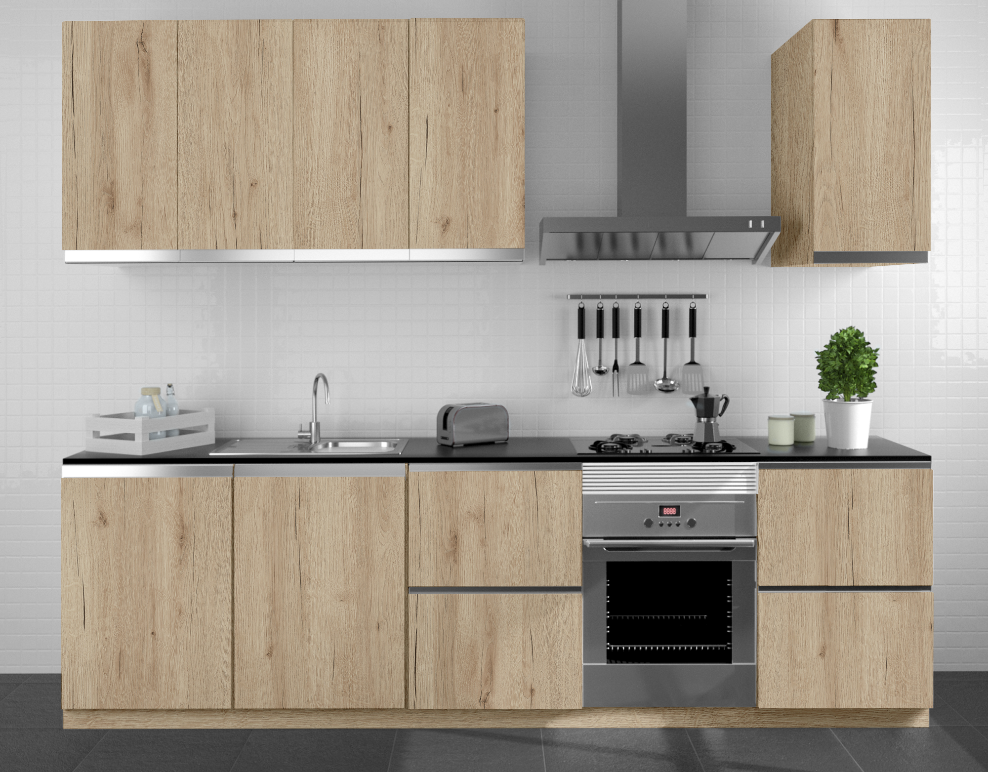 Porta de cozinha Delinia Mikonos 36.8x76.8cm multicor mate - 3