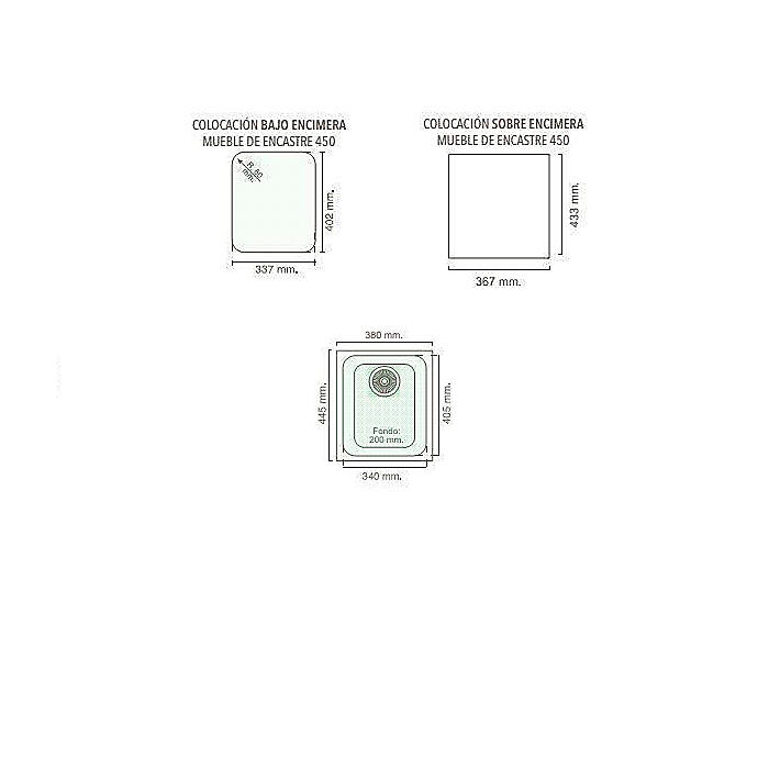 Lava-louça 38x44,5 cm Poalgi Gandia 35 Pergamon bege - 6