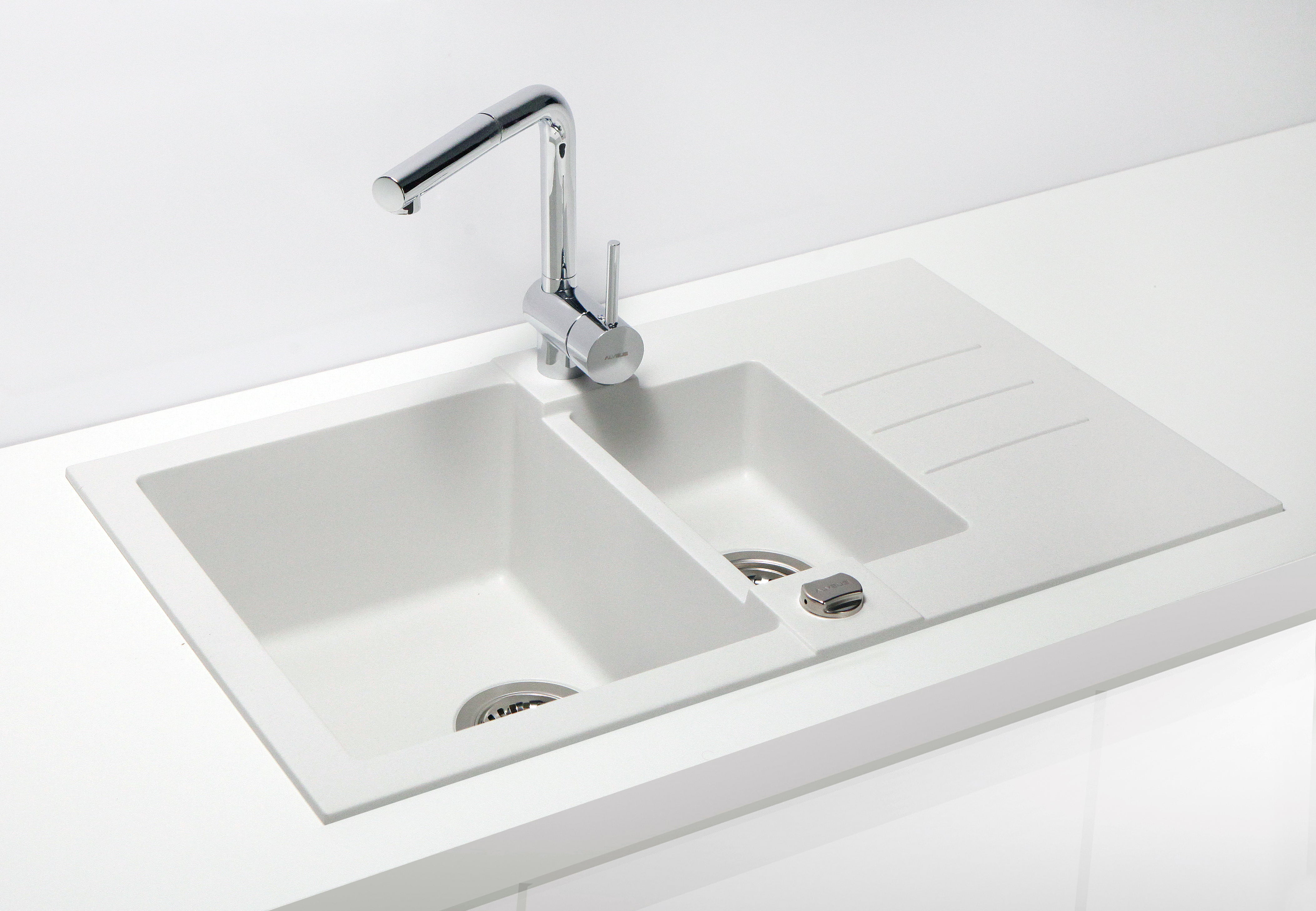 Lava-louça ALVEUS ROCK 70 BRANCO 79X48CM - 2