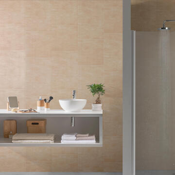 Bath Stone Tile Beige Decor Bathroom Plastic Wall And