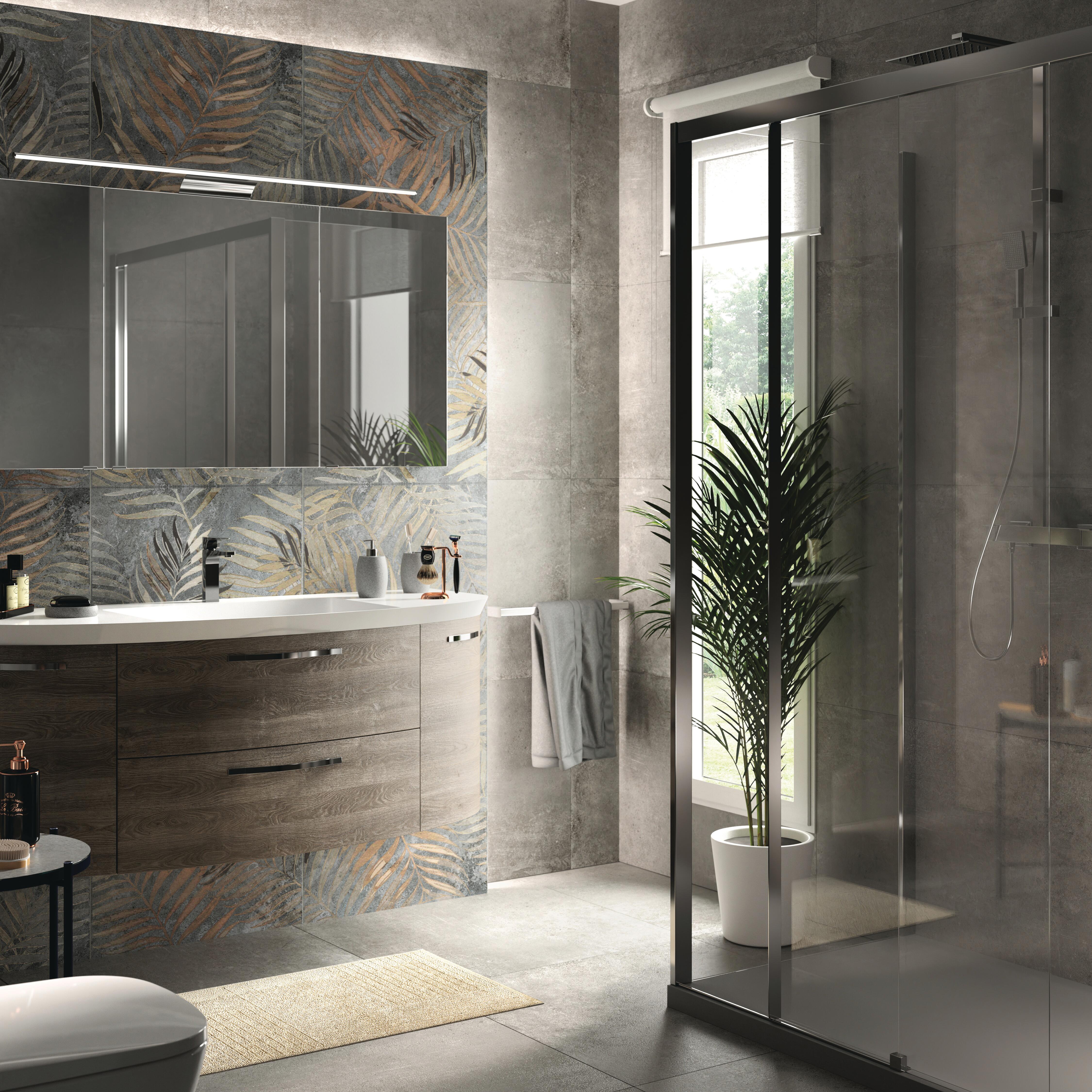 Piastrella da pavimento e rivestimento interno in gres porcellanato 60 x 120 cm rettificato smaltato oro e nero opaco Felce R9 traffico medio (pei 2/5) Sp. 9.5 mm 1.44 mq - 6