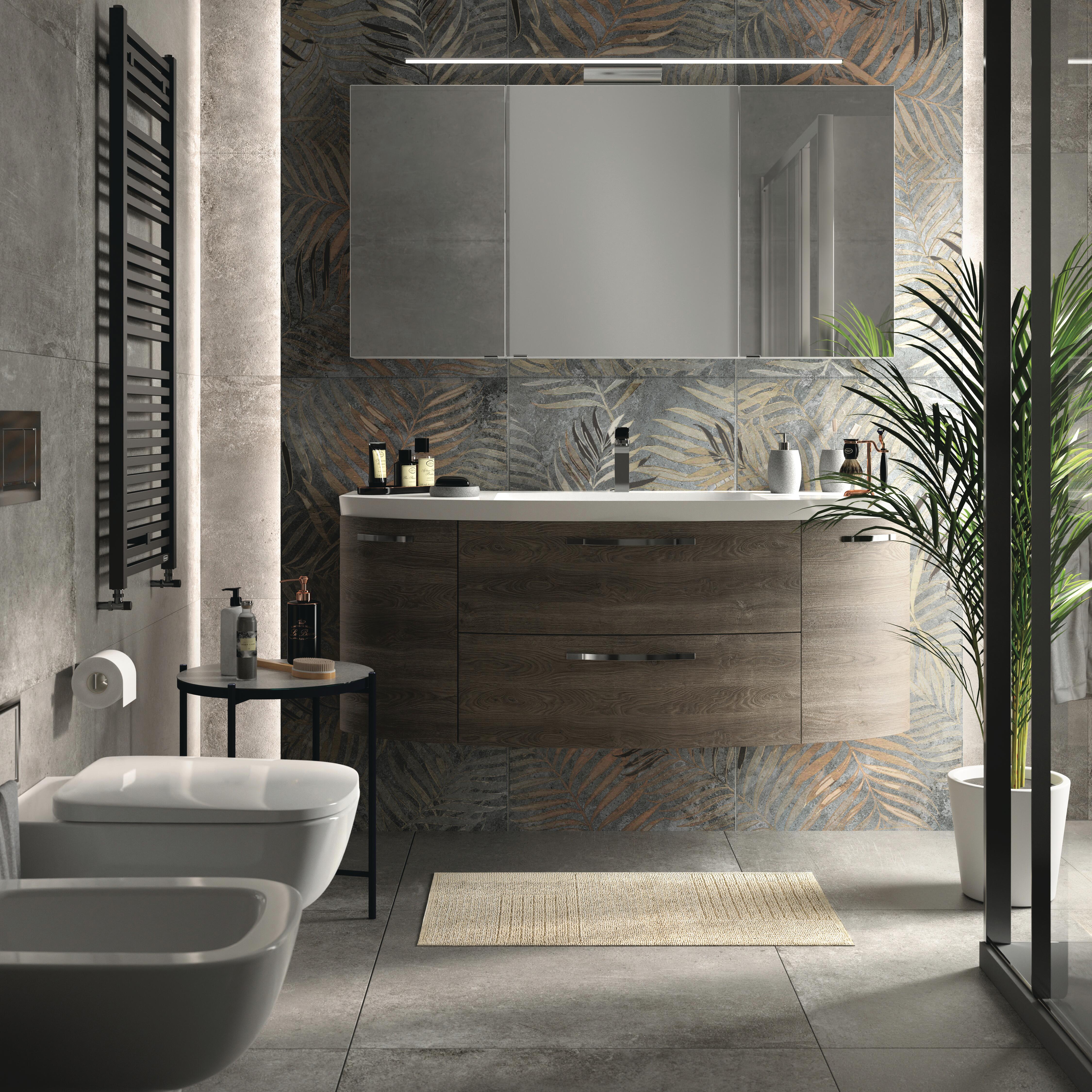 Piastrella da pavimento e rivestimento interno in gres porcellanato 60 x 120 cm rettificato smaltato oro e nero opaco Felce R9 traffico medio (pei 2/5) Sp. 9.5 mm 1.44 mq - 5