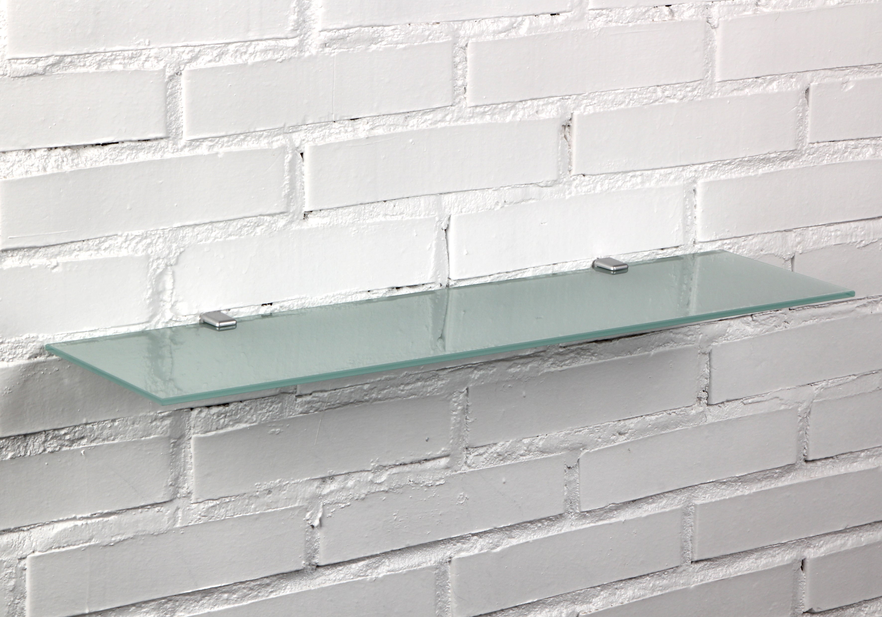 Mensola a muro dritto in vetro L 60 x P 15 cm satinato - 6