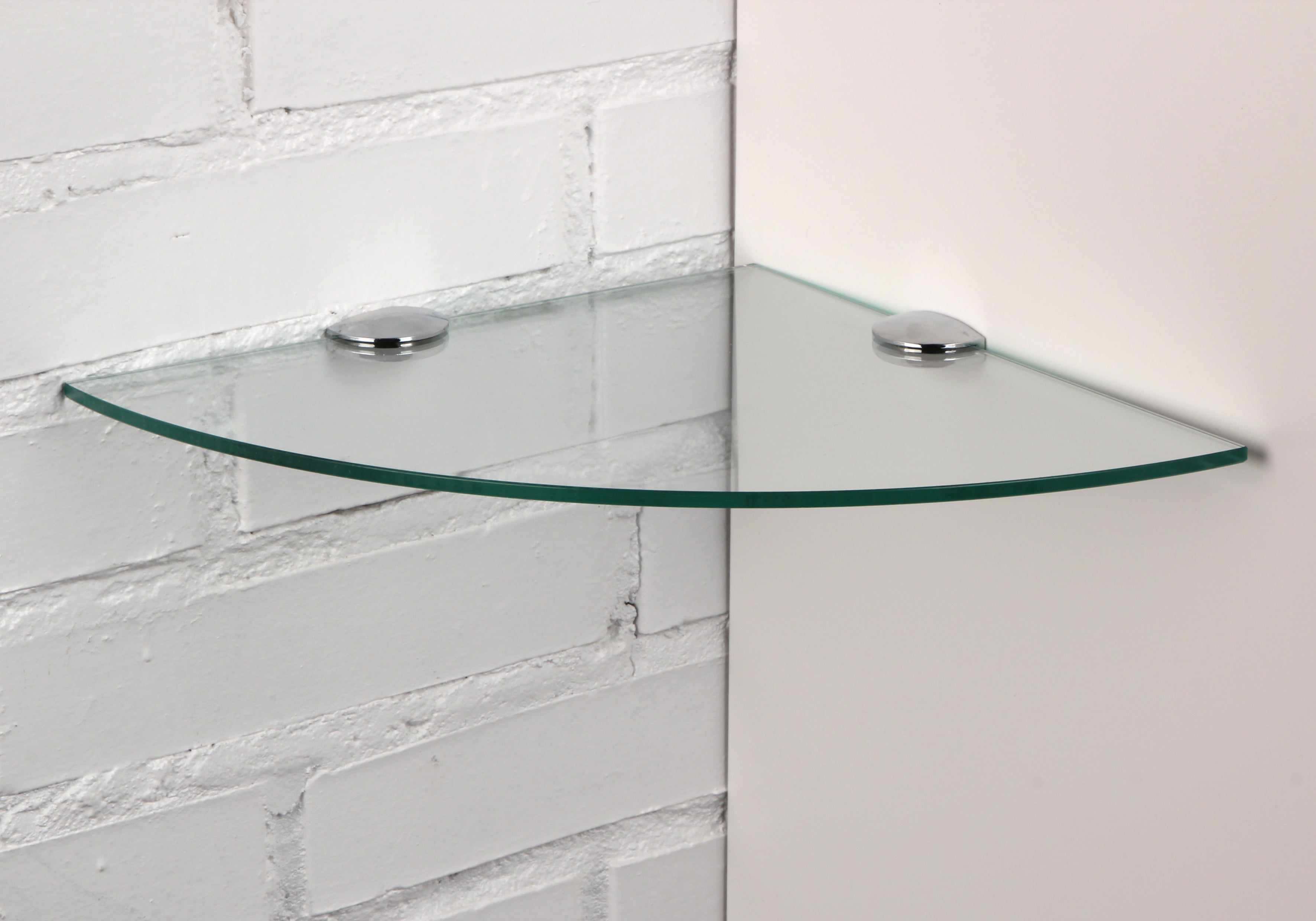 Mensola a muro ad angolo in vetro L 25 x P 25 cm trasparente - 5