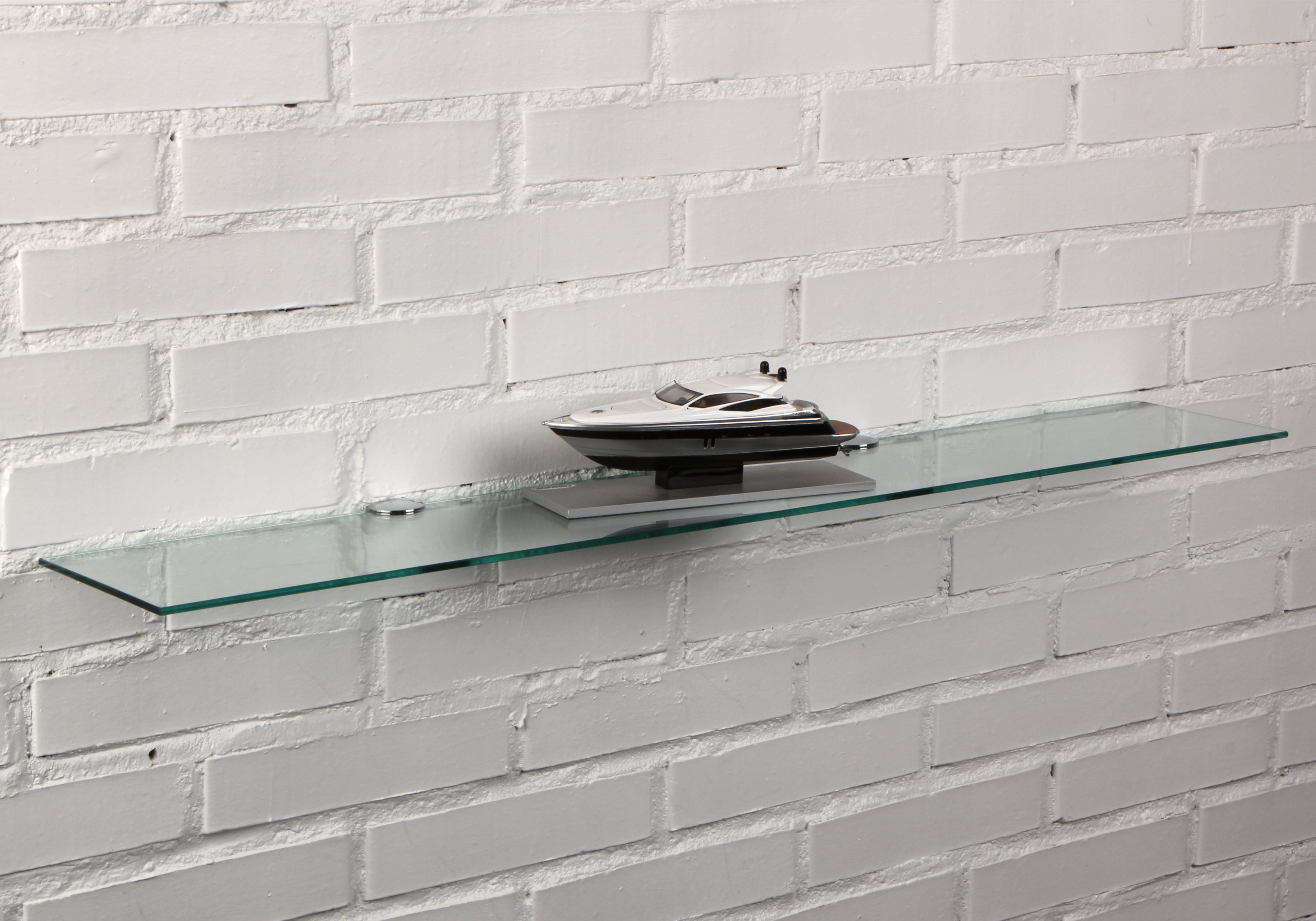 Mensola a muro dritto in vetro L 90 x P 15 cm trasparente - 6