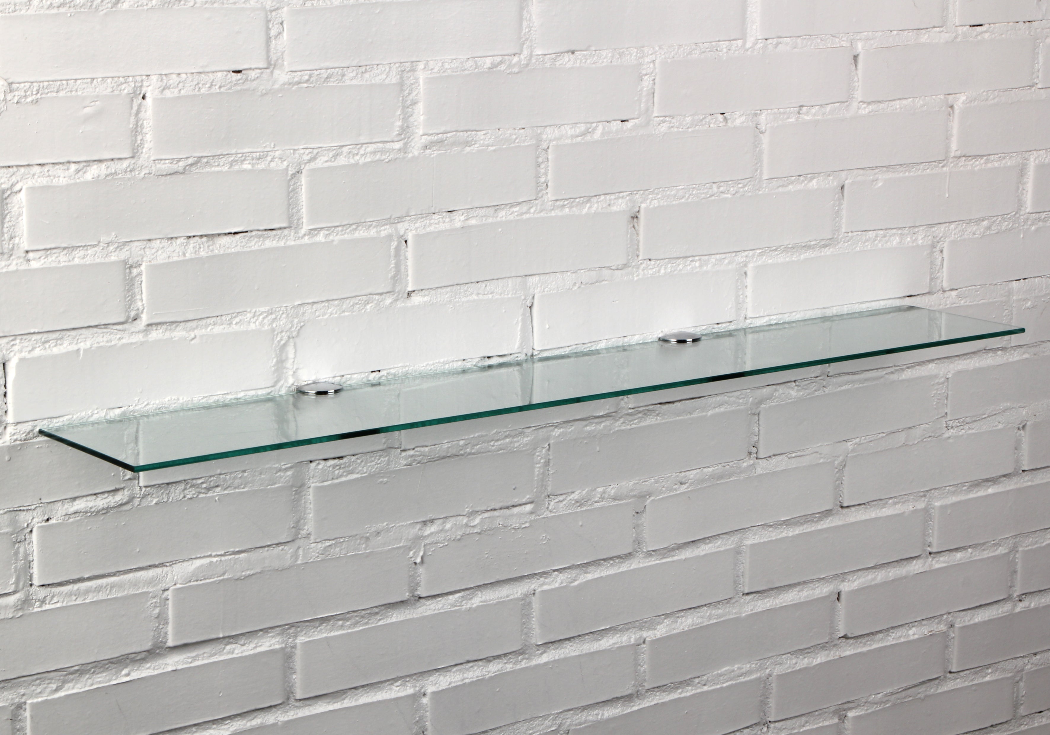 Mensola a muro dritto in vetro L 90 x P 15 cm trasparente - 5