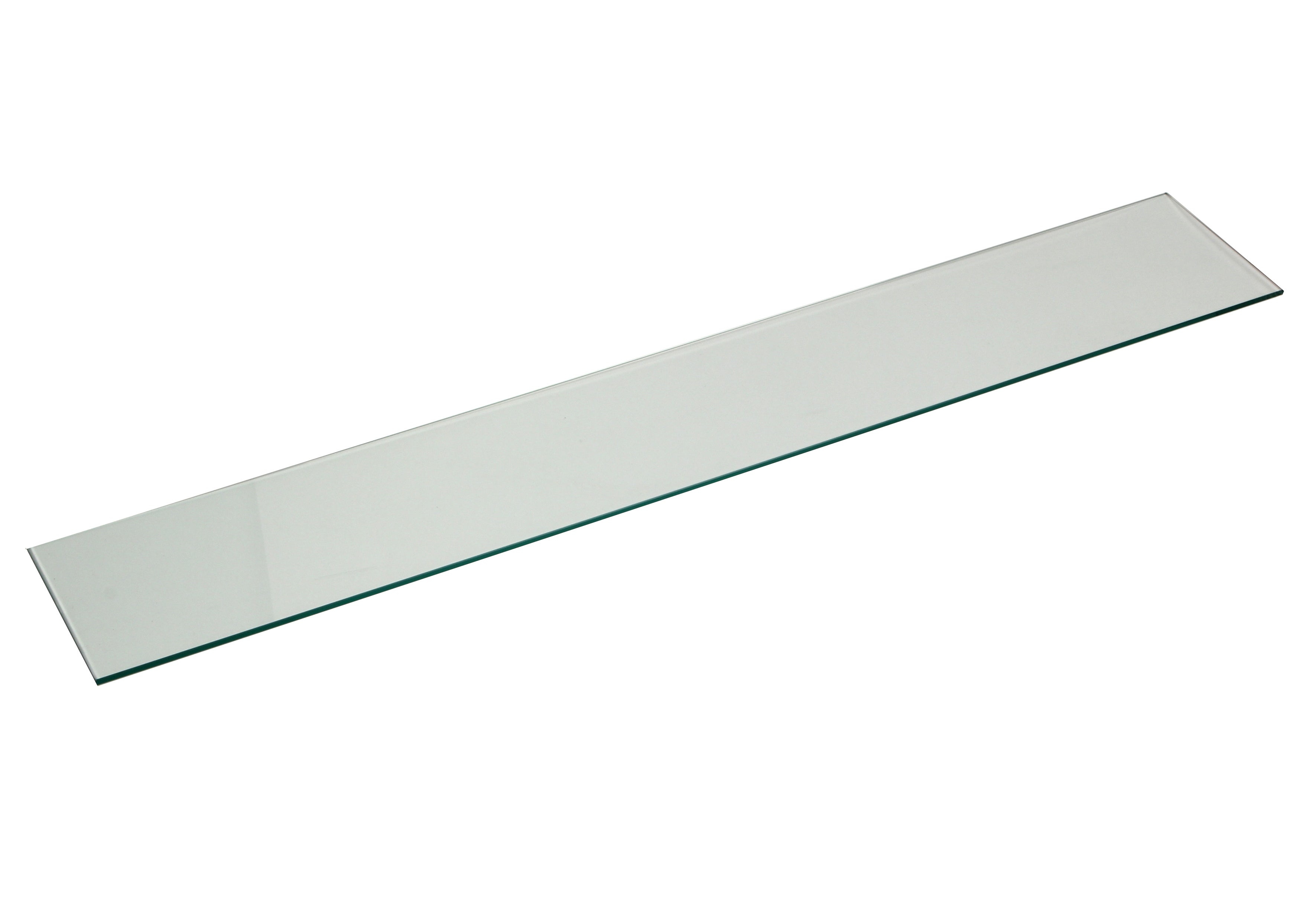Mensola a muro dritto in vetro L 90 x P 15 cm trasparente - 4